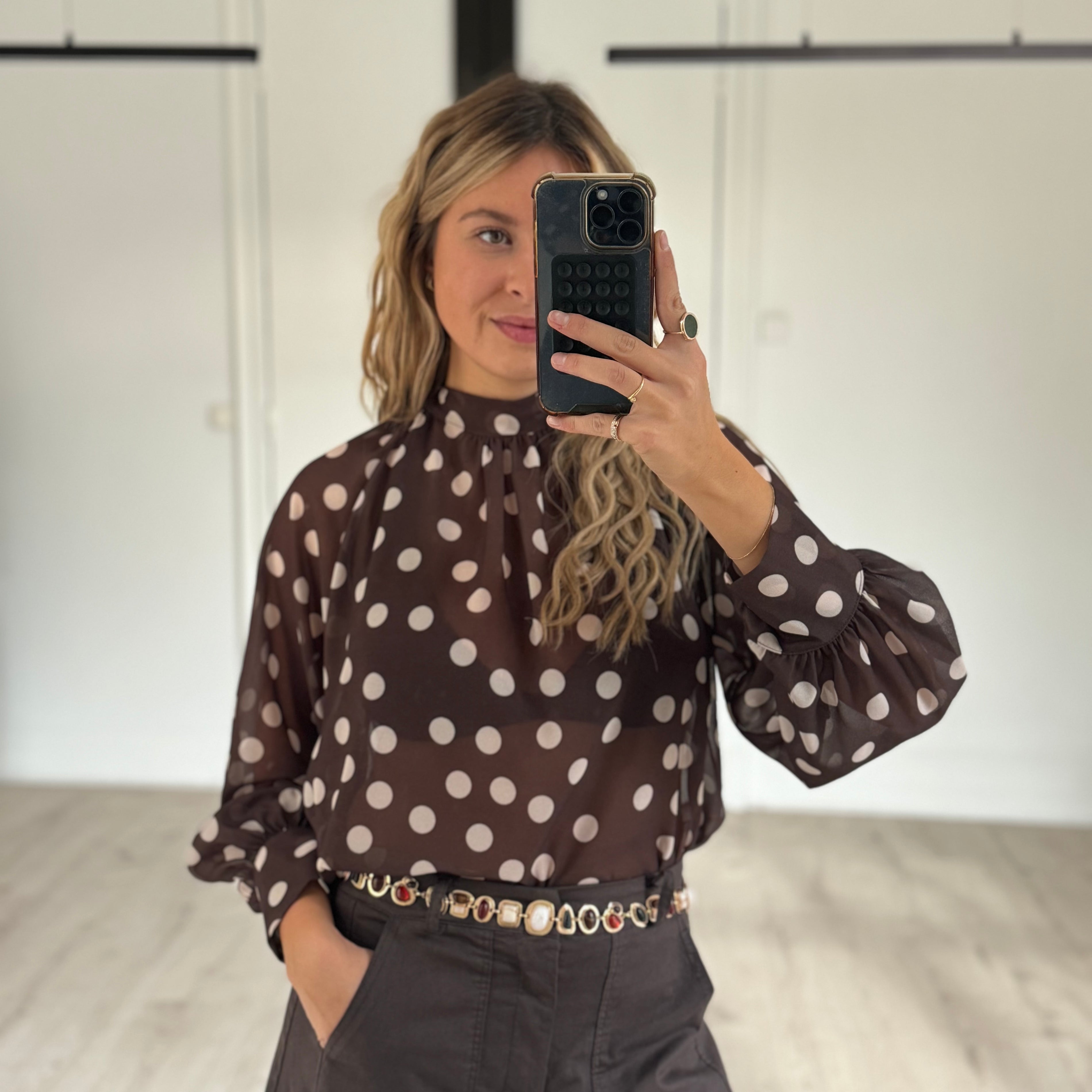 blouse à pois choco