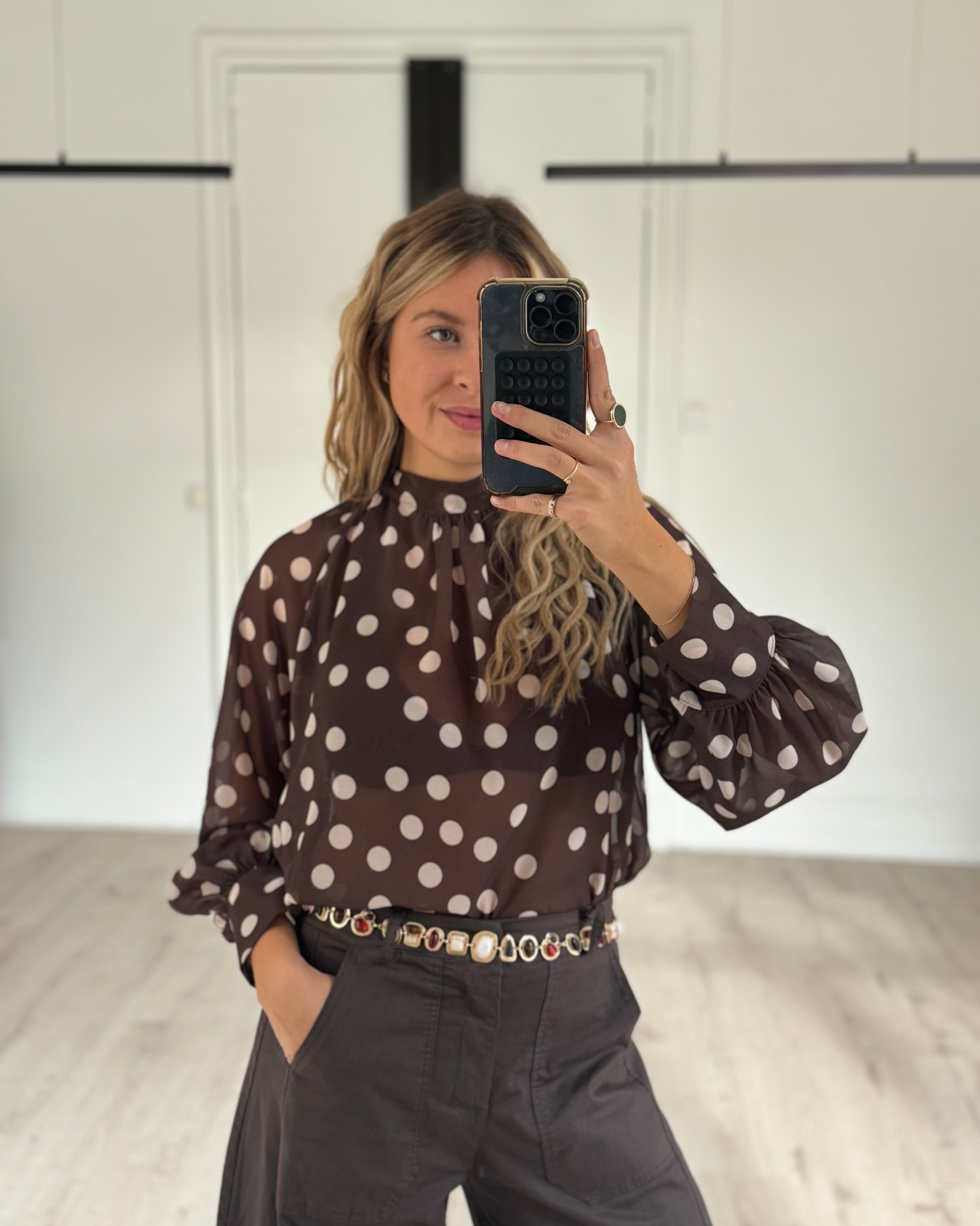 blouse à pois choco