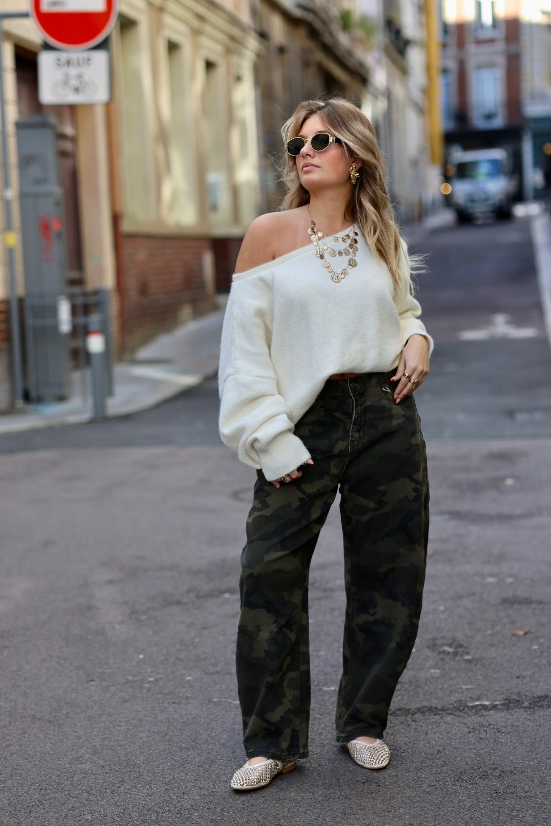 Jeans baggy militaire