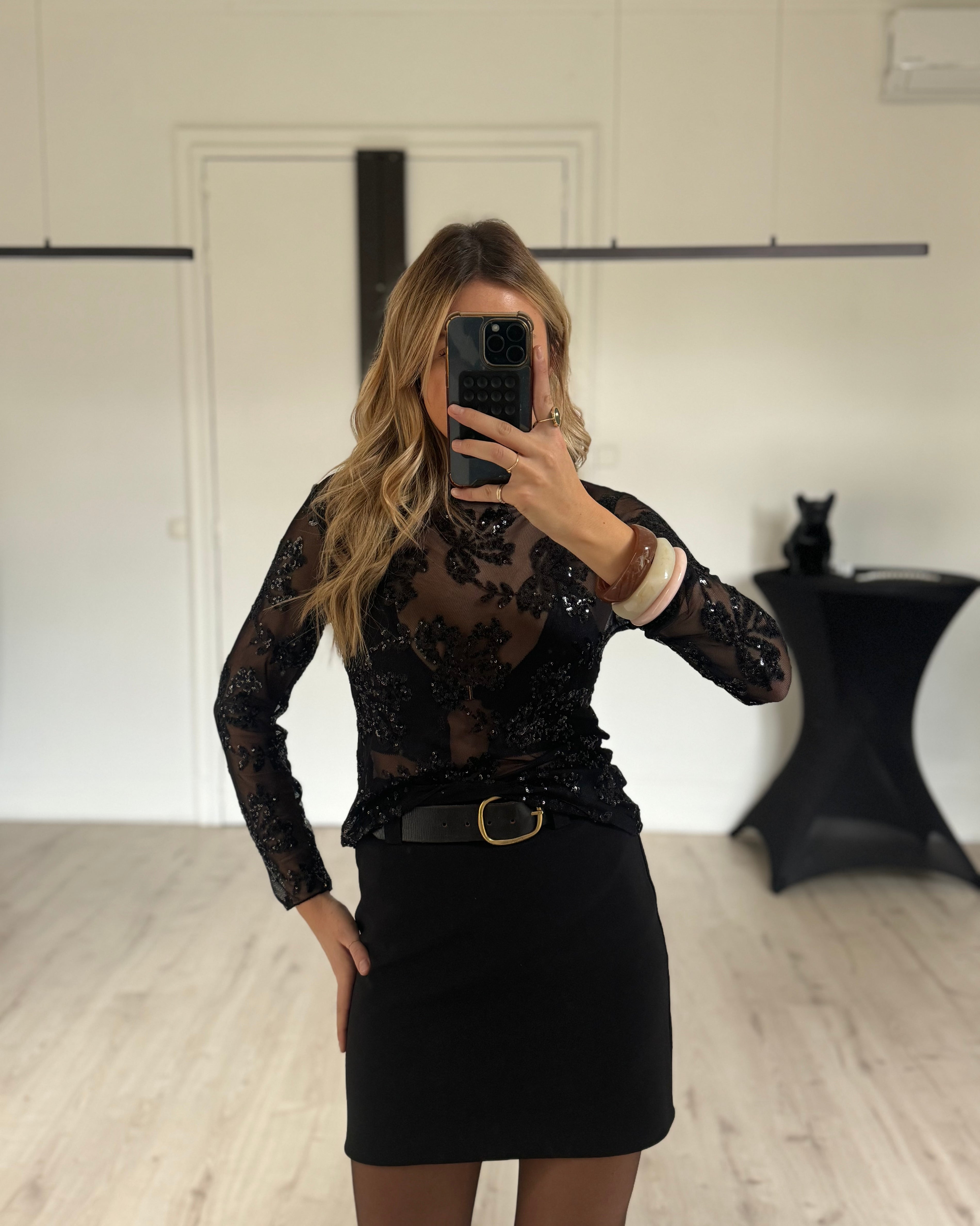 T-shirt "flower" à sequin