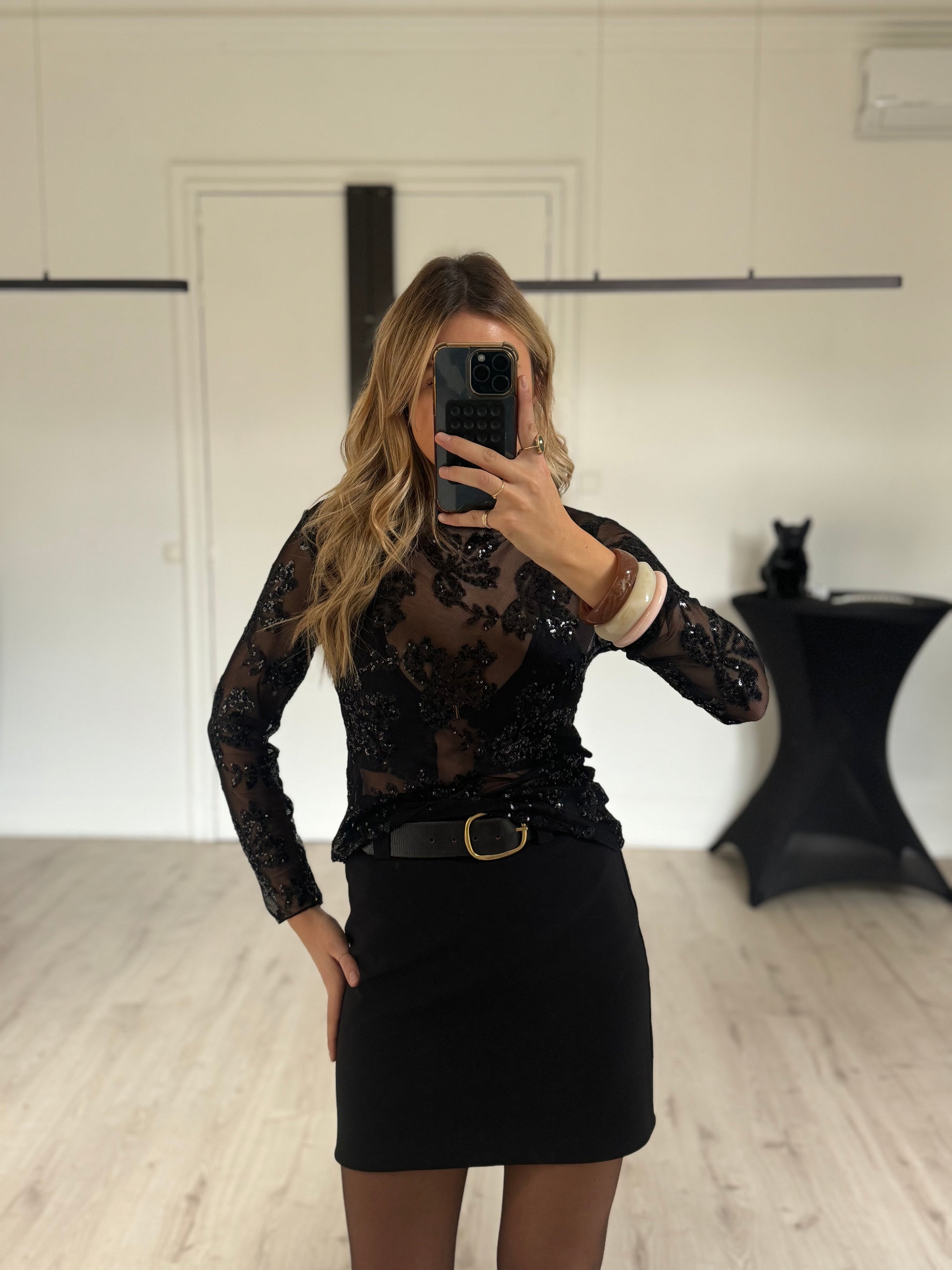 T-shirt "flower" à sequin