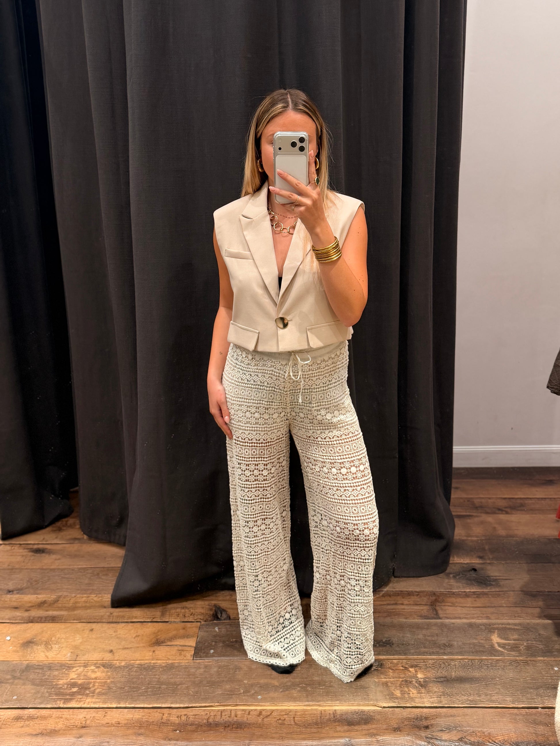 Pantalon « Emma » ajouré
