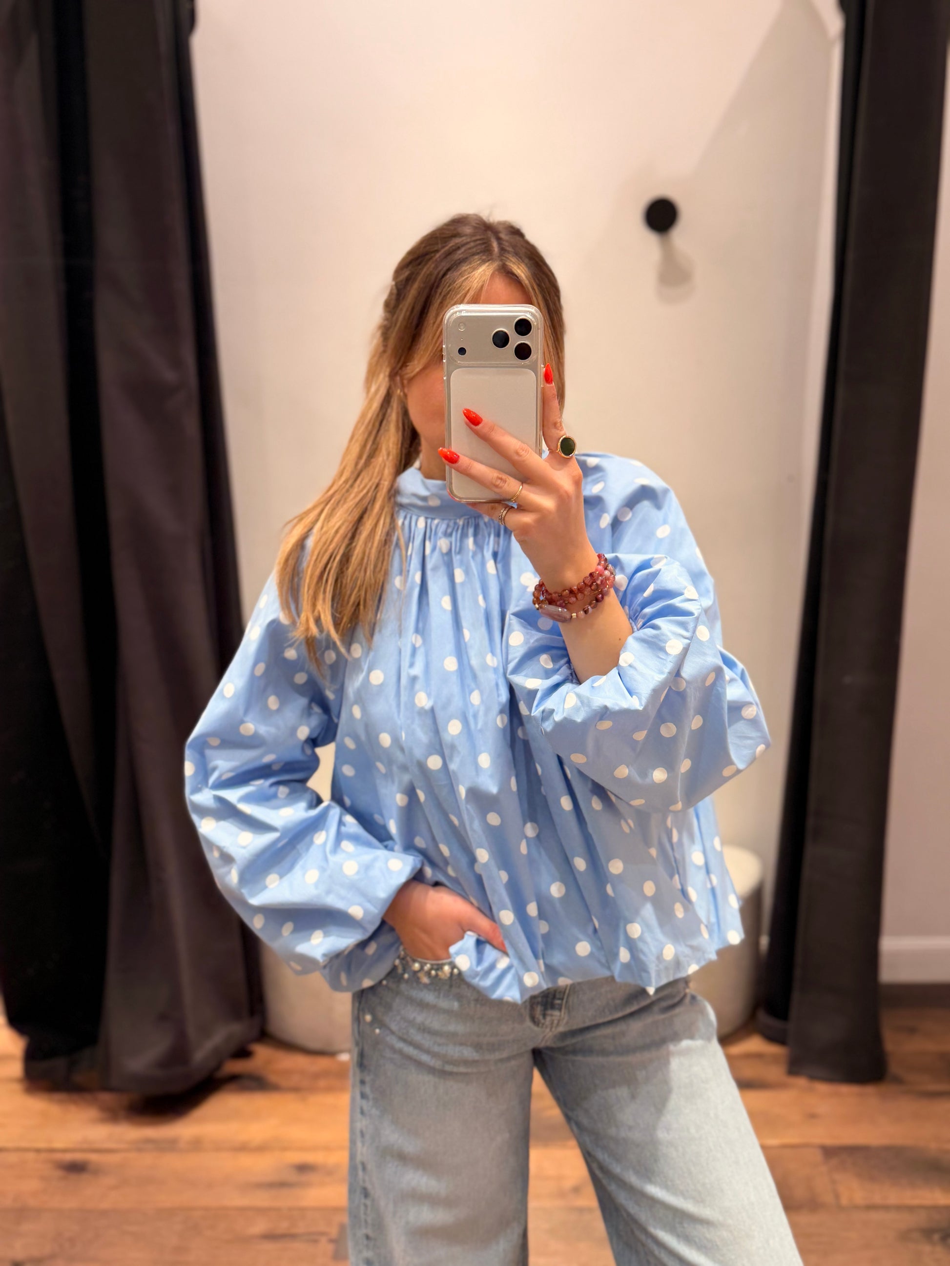 Blouse à pois « mimi »