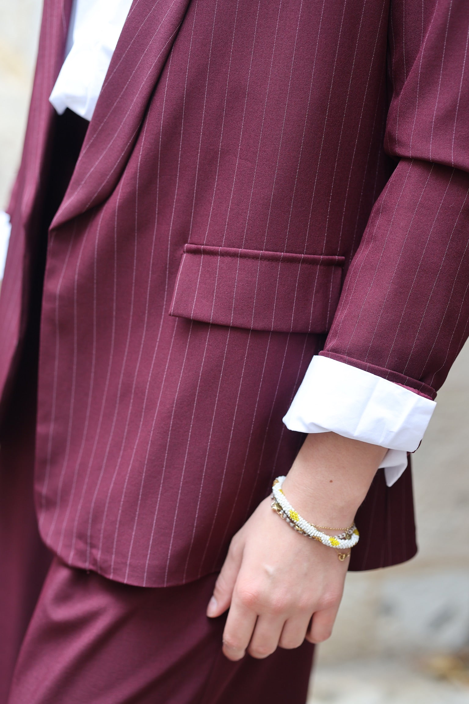 Veste de tailleur rayée