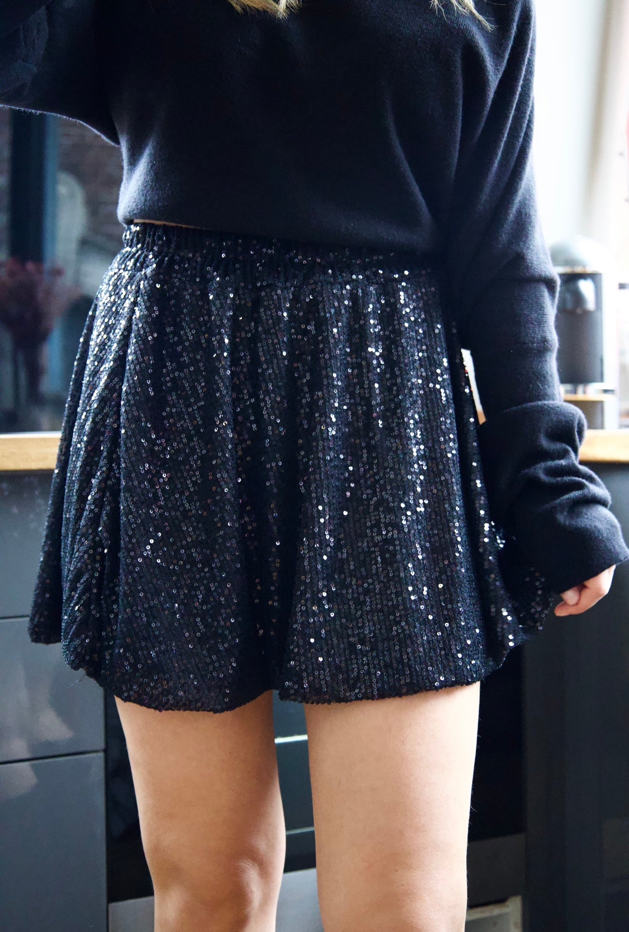 Jupe patineuse à sequin
