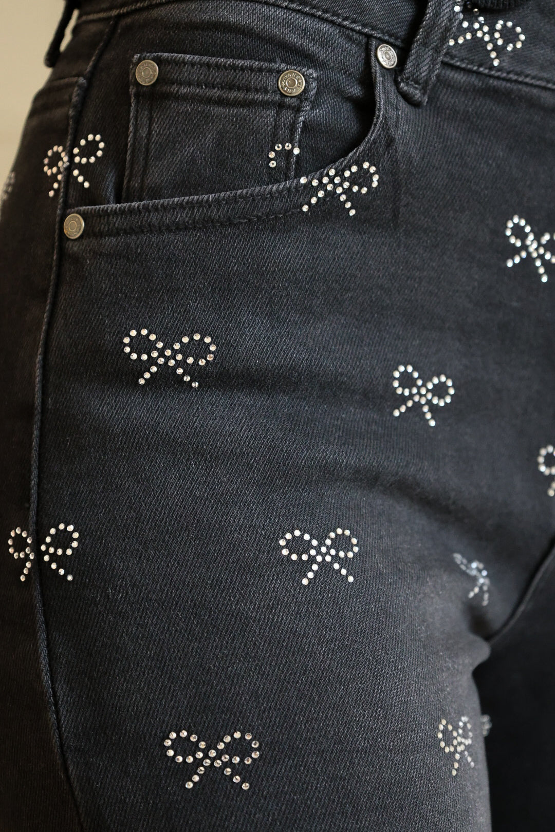 Jeans noeud strass
