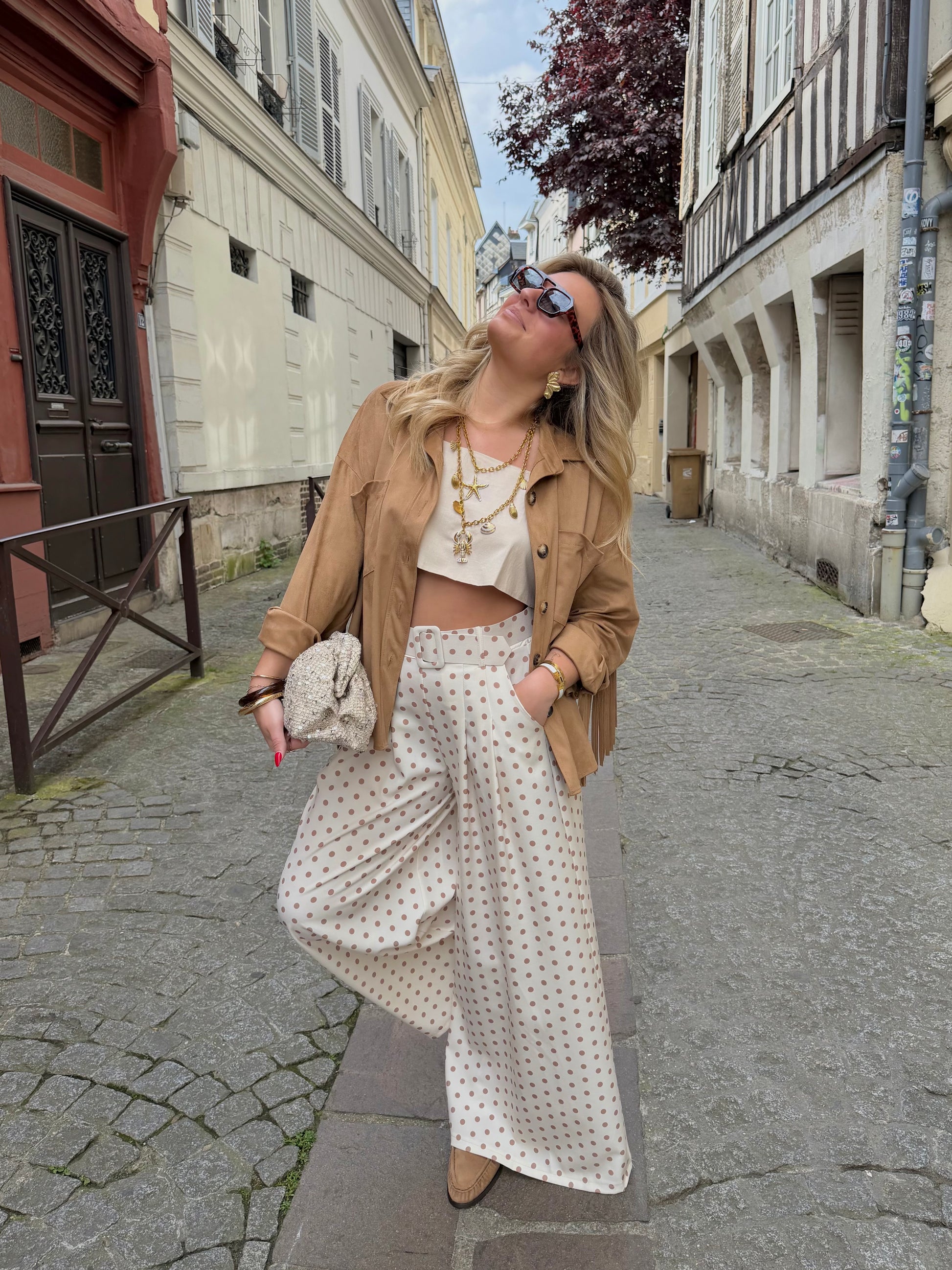 Pantalon de tailleur « PACO » à pois