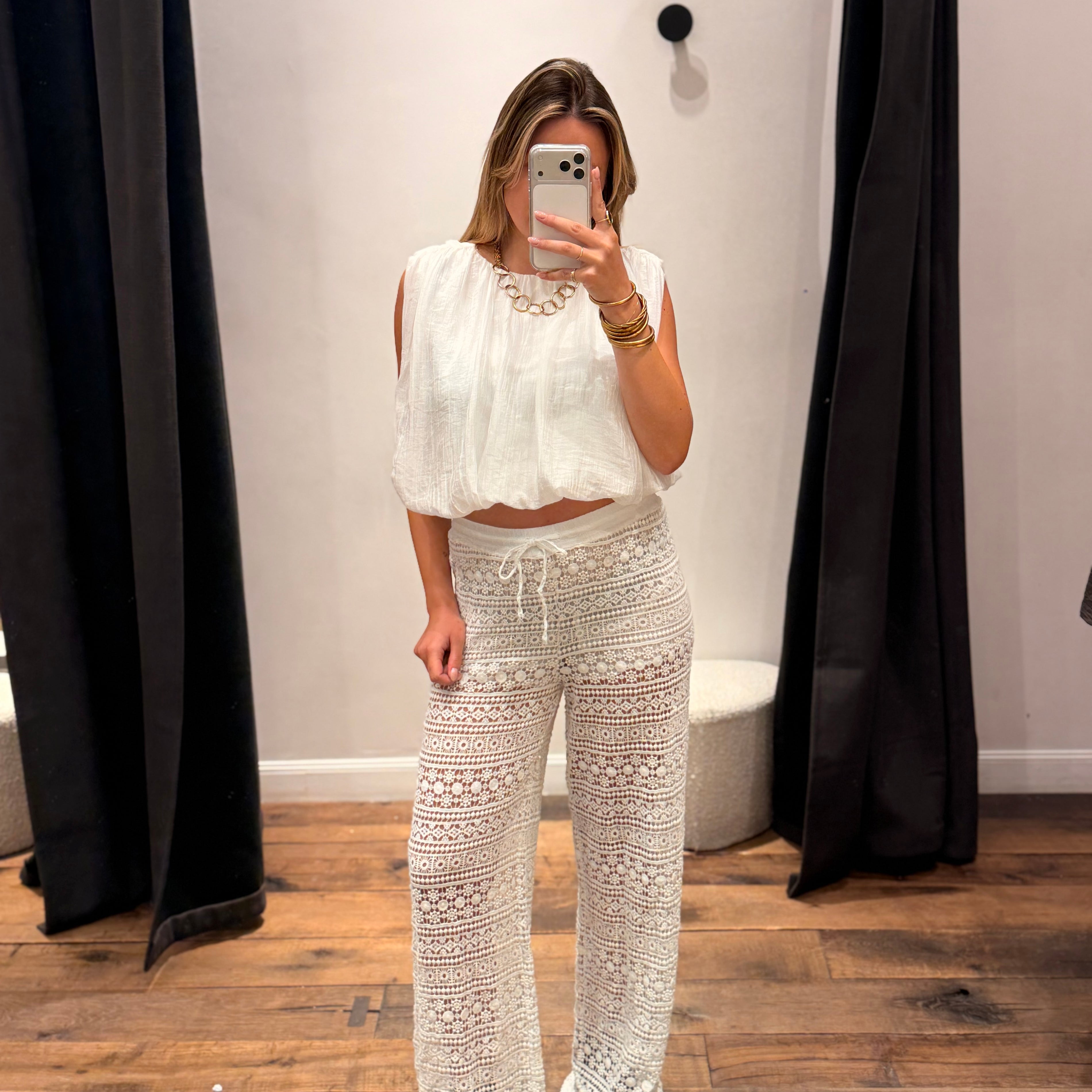 Pantalon « Emma » ajouré