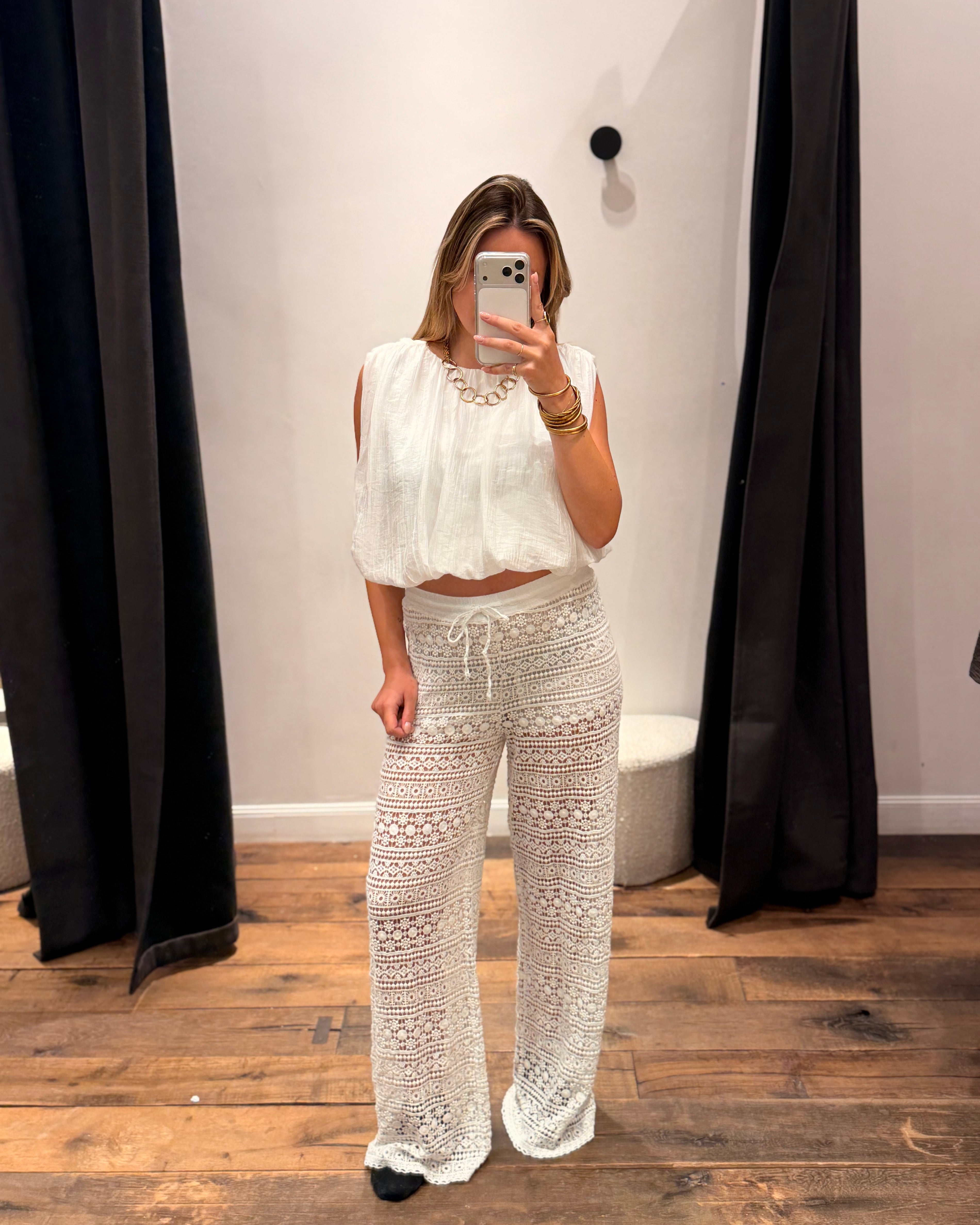 Pantalon « Emma » ajouré