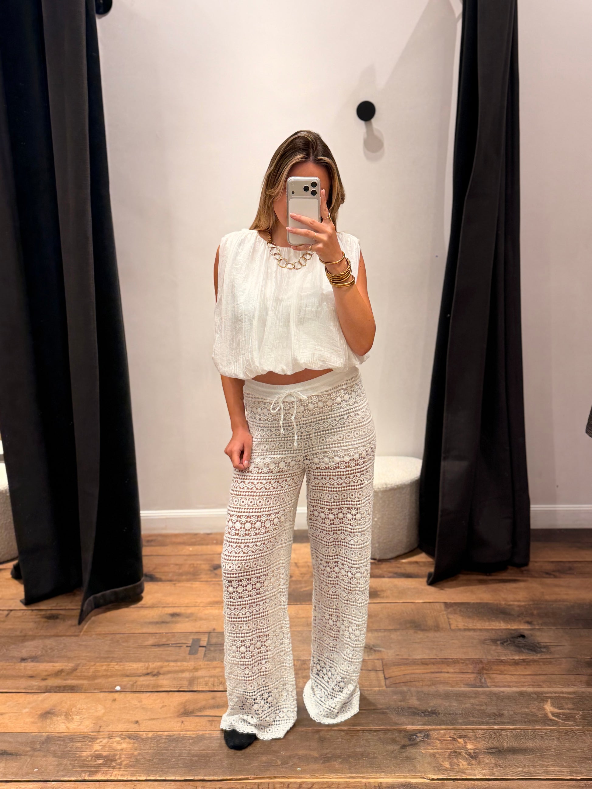 Pantalon « Emma » ajouré