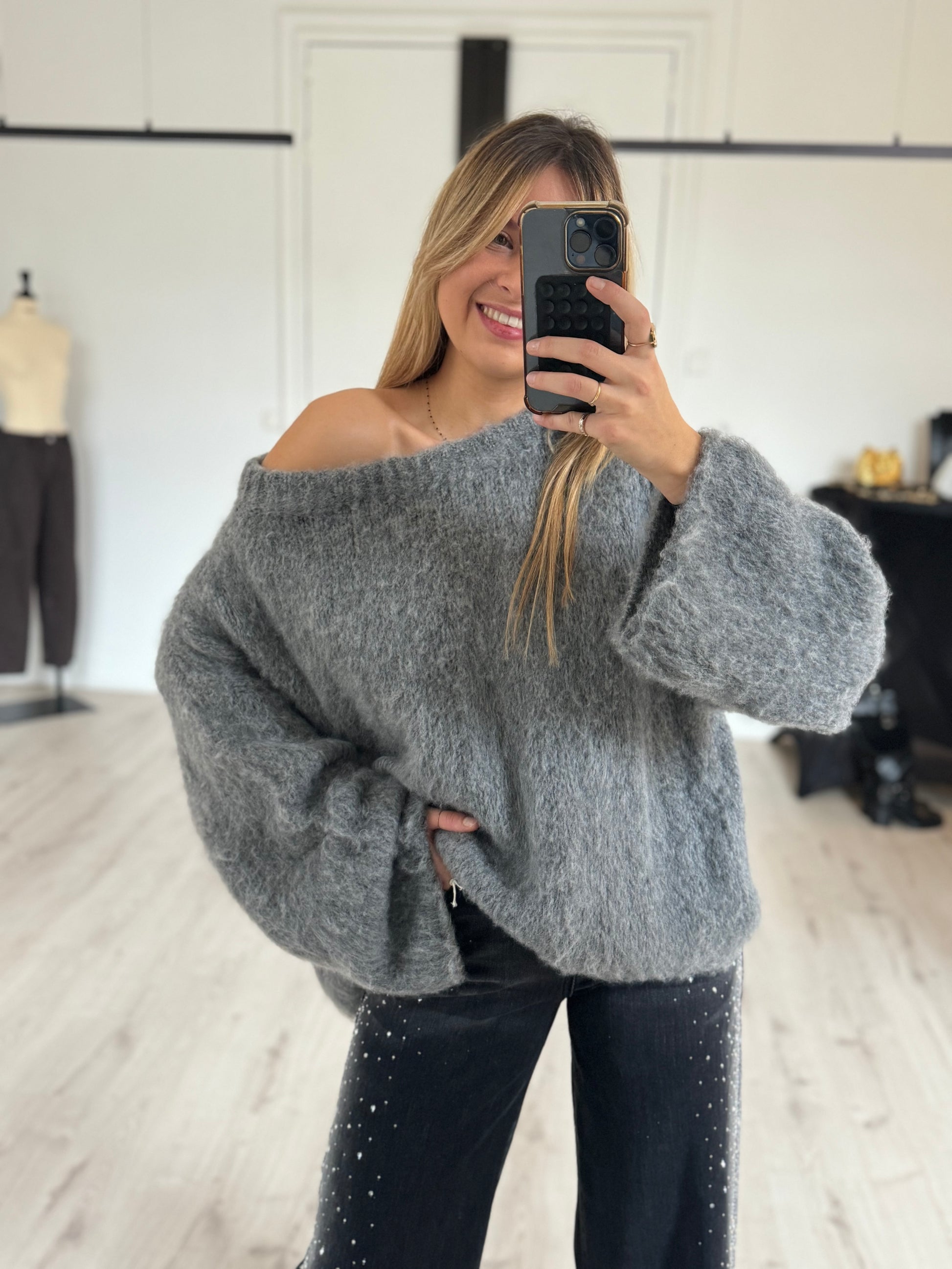 Pull asymétrique "Cocoon"