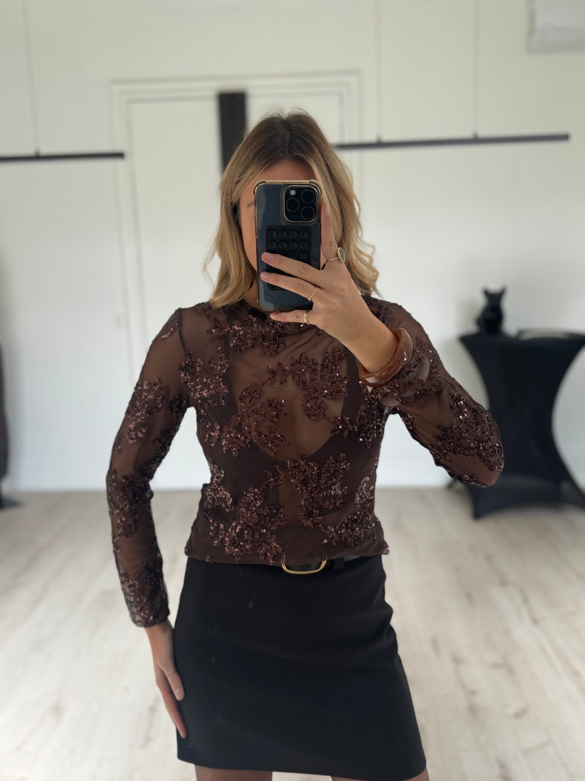 T-shirt "flower" à sequin