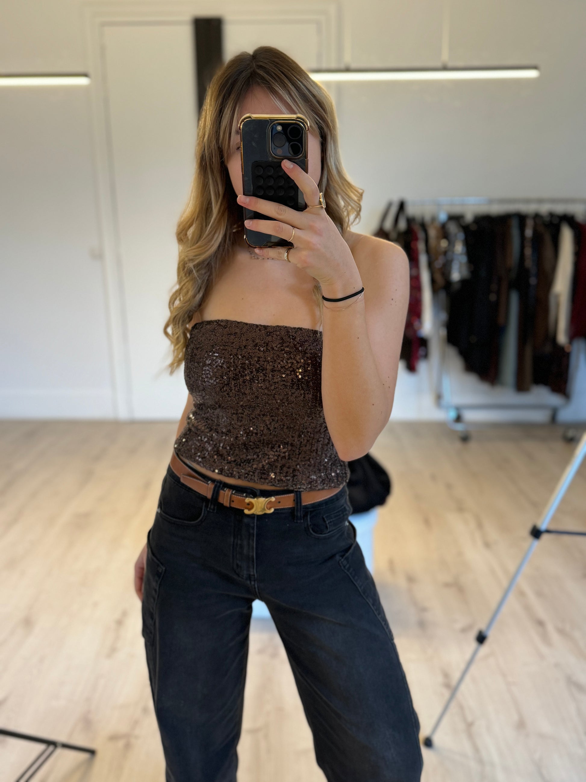 top bustier sequin