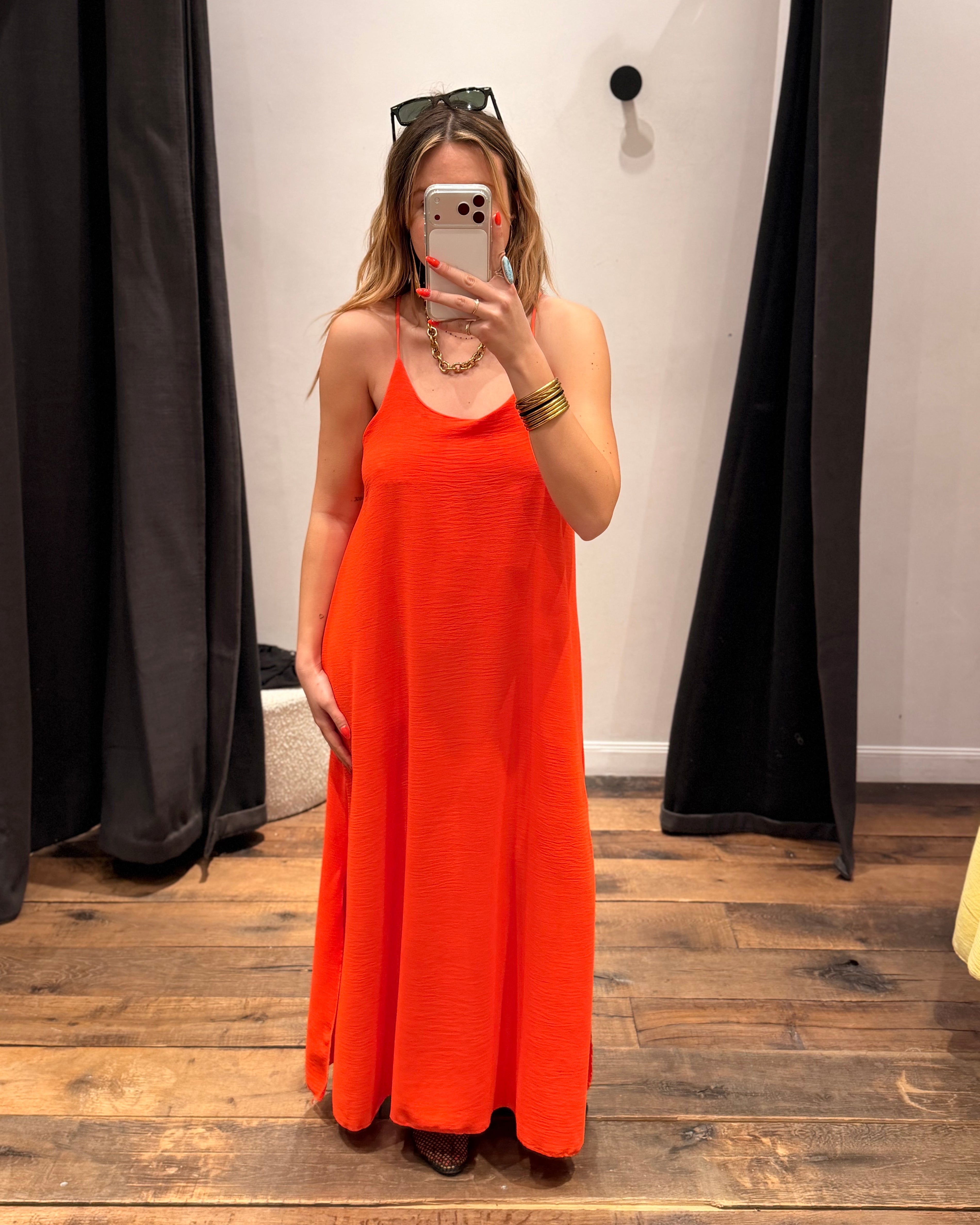 Robe dos croisé uni