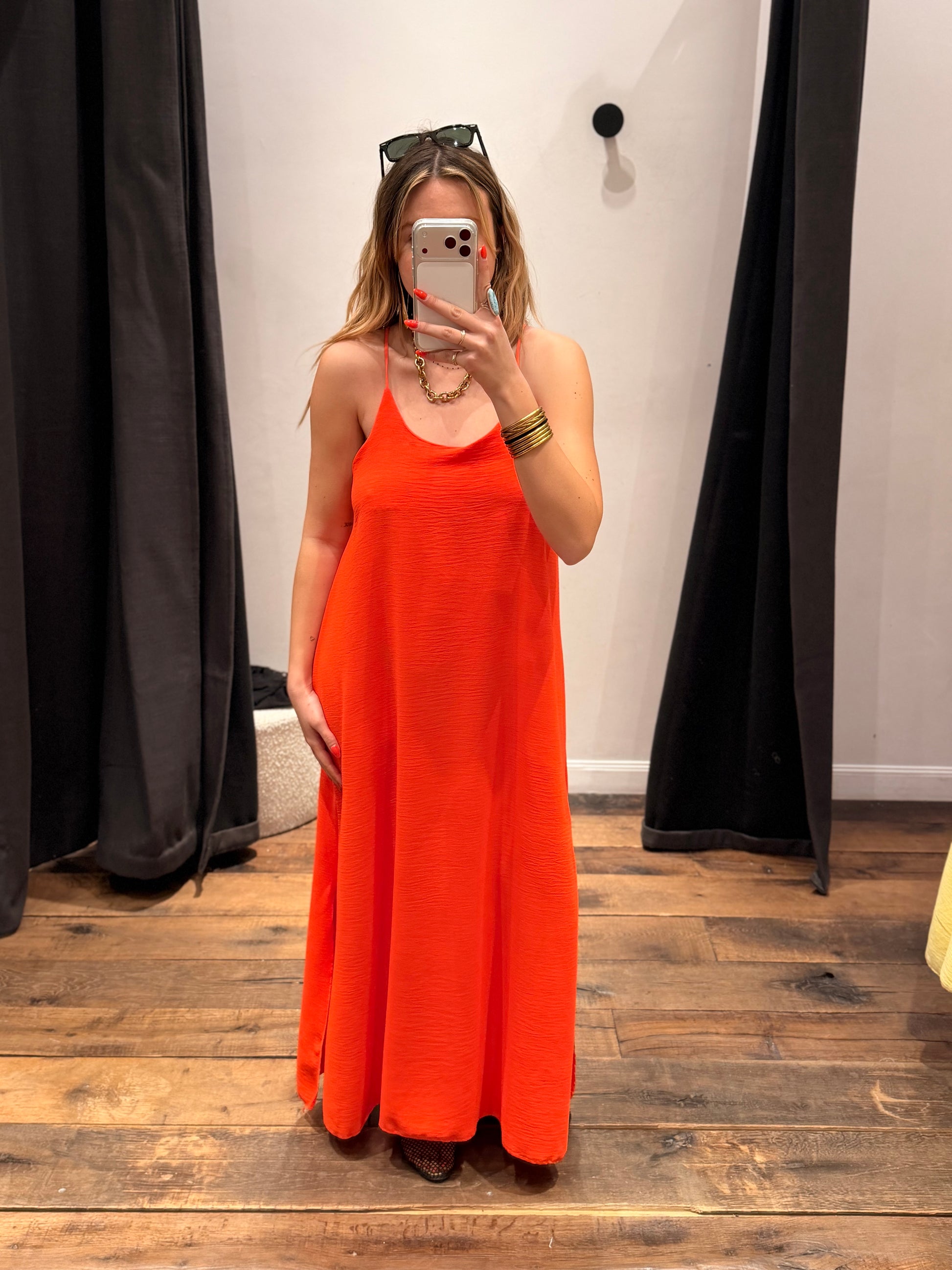 Robe dos croisé uni