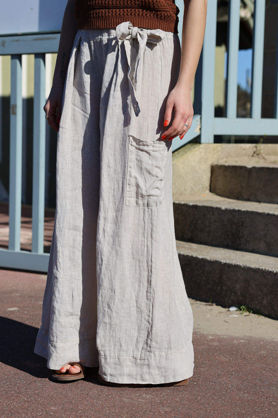 pantalon en lin "léonie"