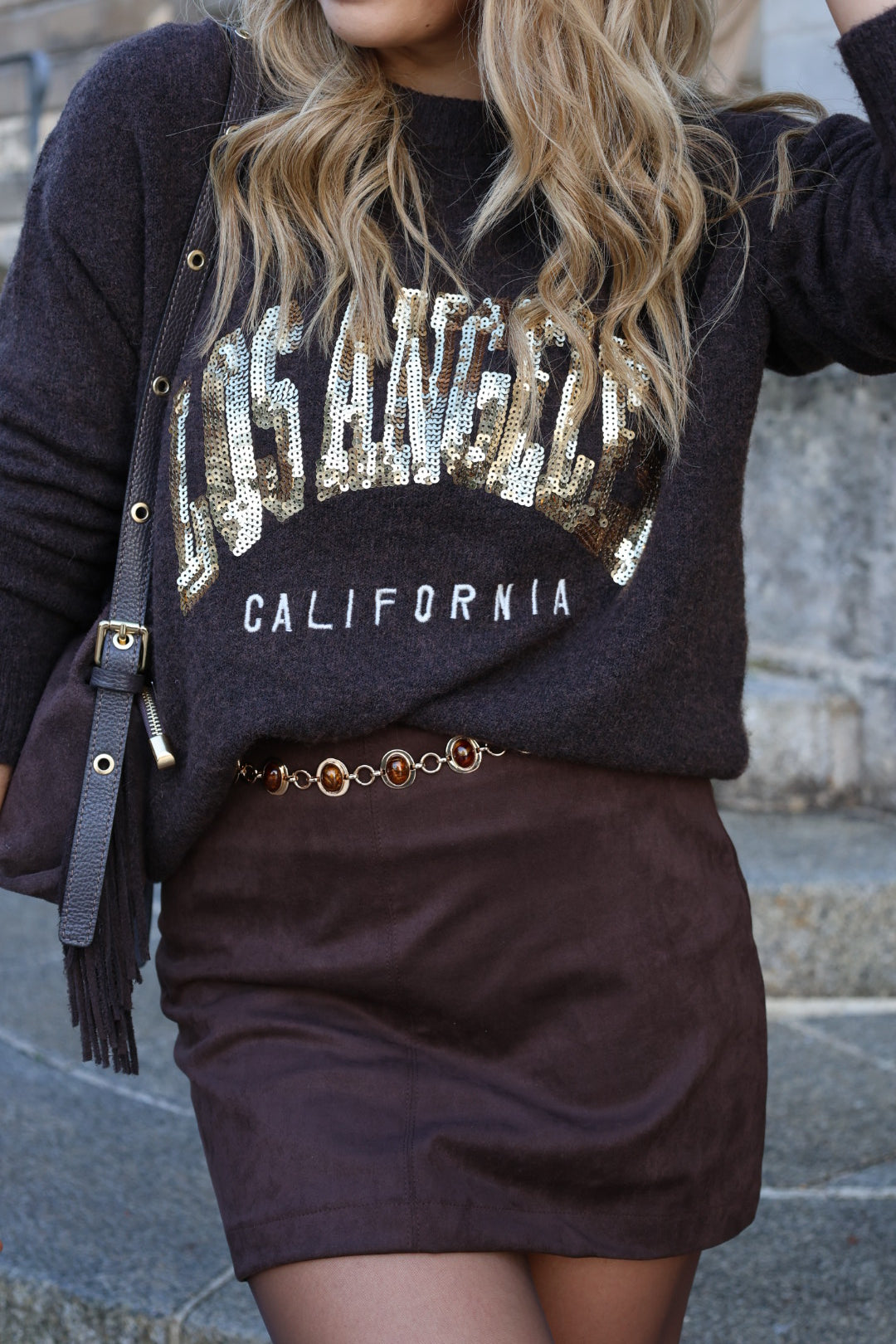 Mini jupe en suédine