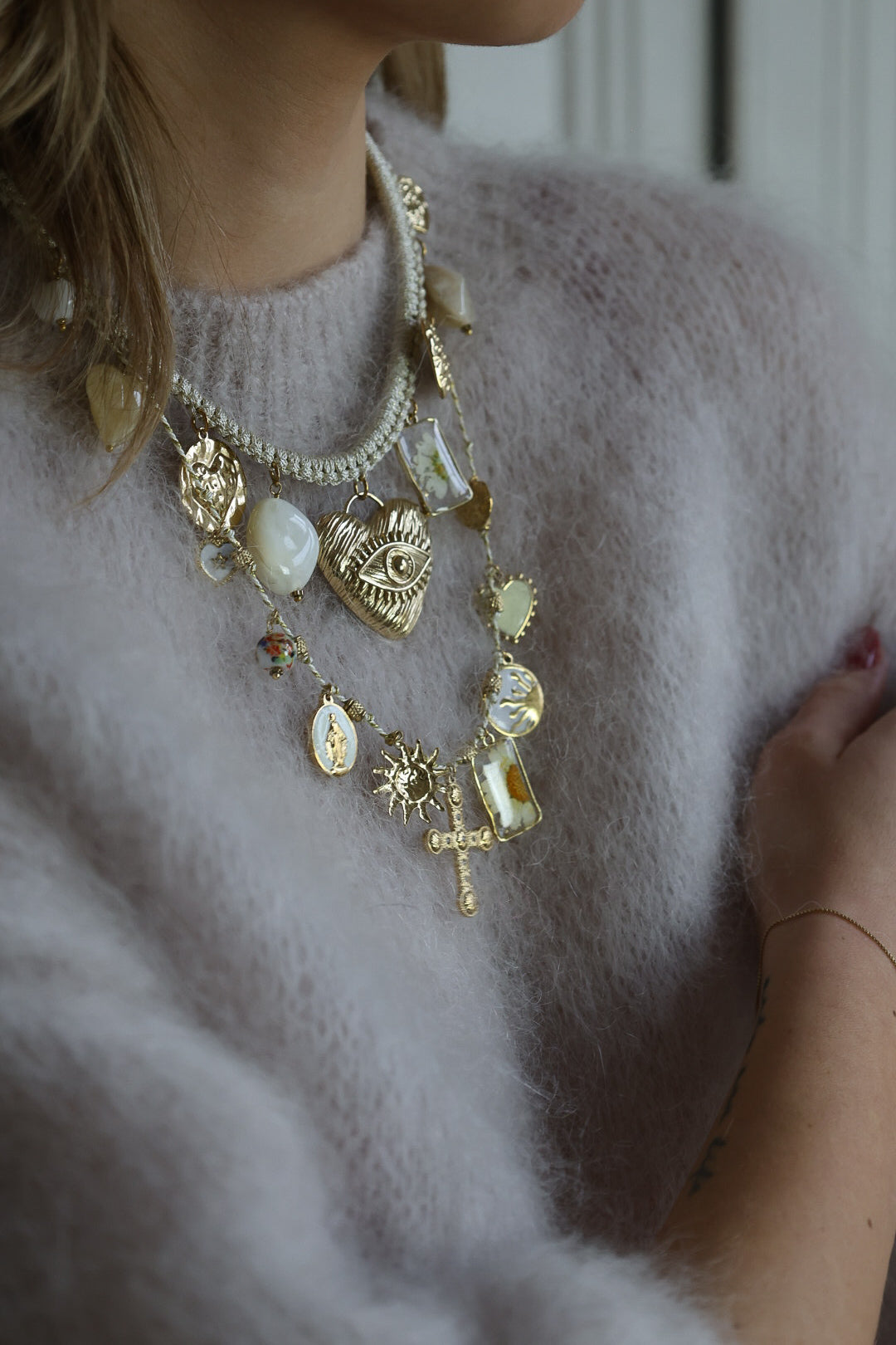 Collier corde pampille