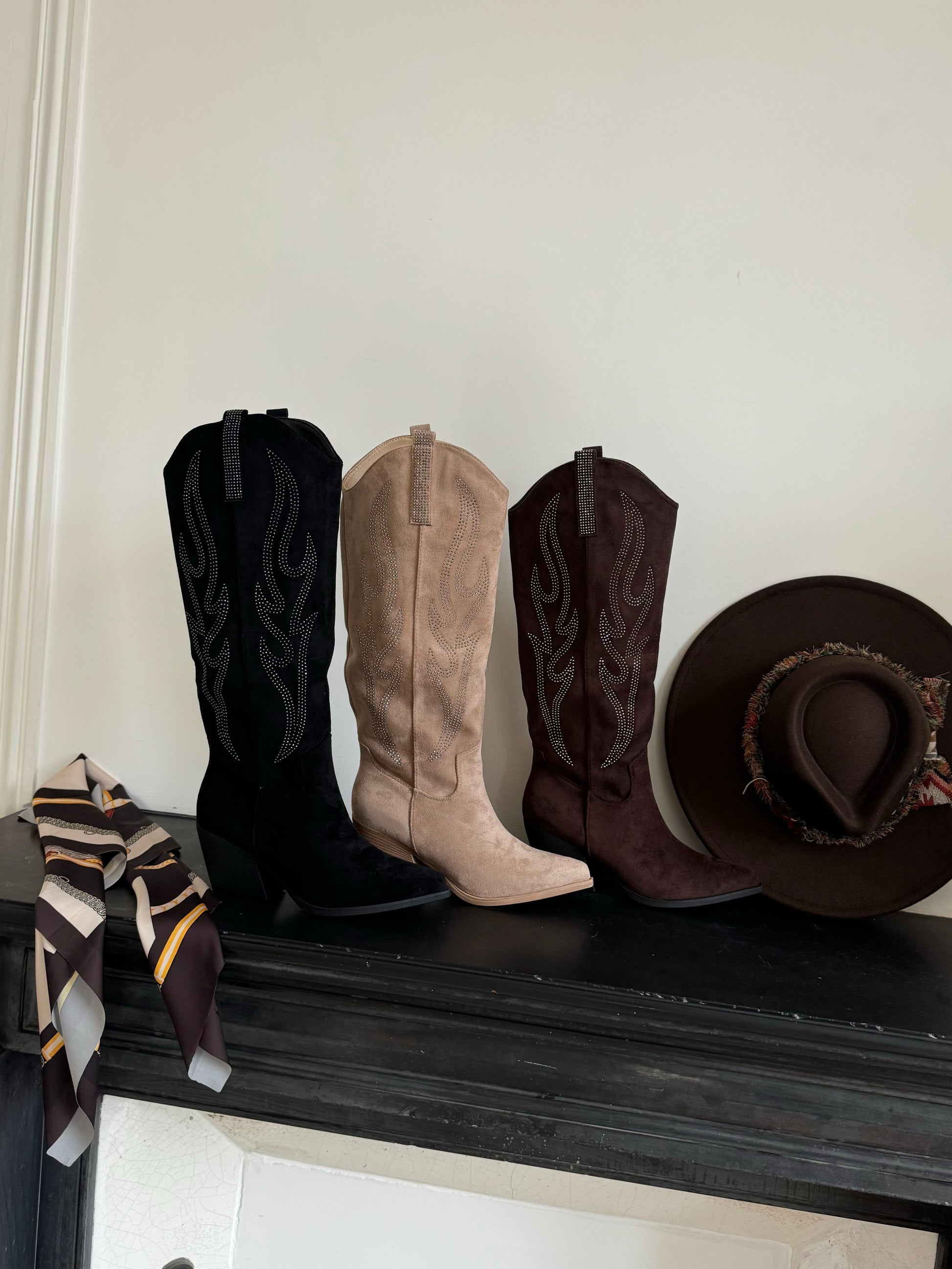 santiags "olympe" choco