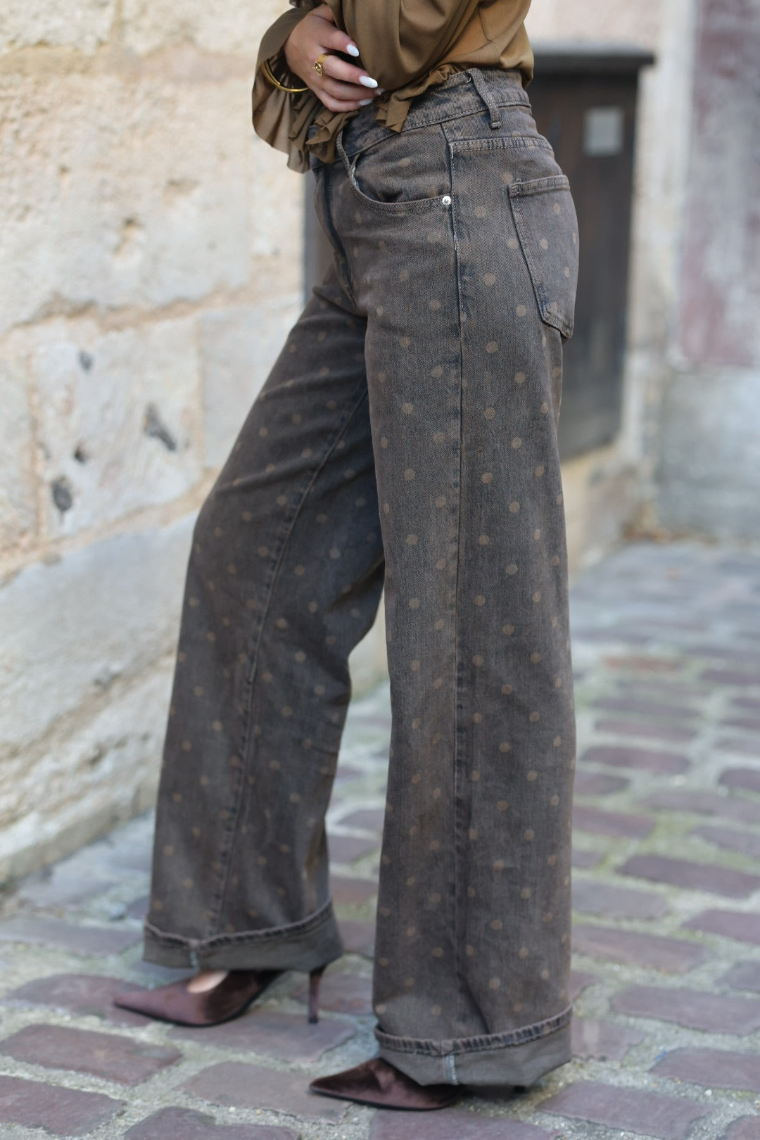Jeans à pois "AURORE"