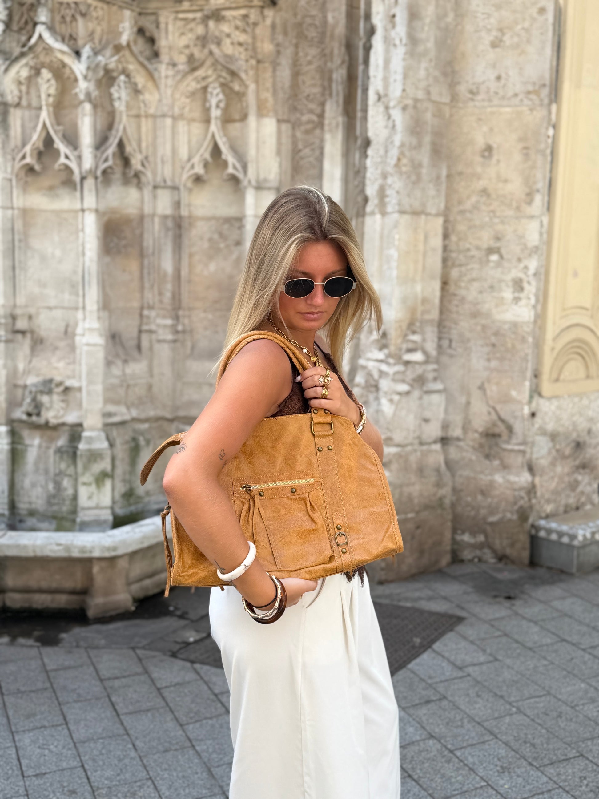 Grand sac MIA camel clair