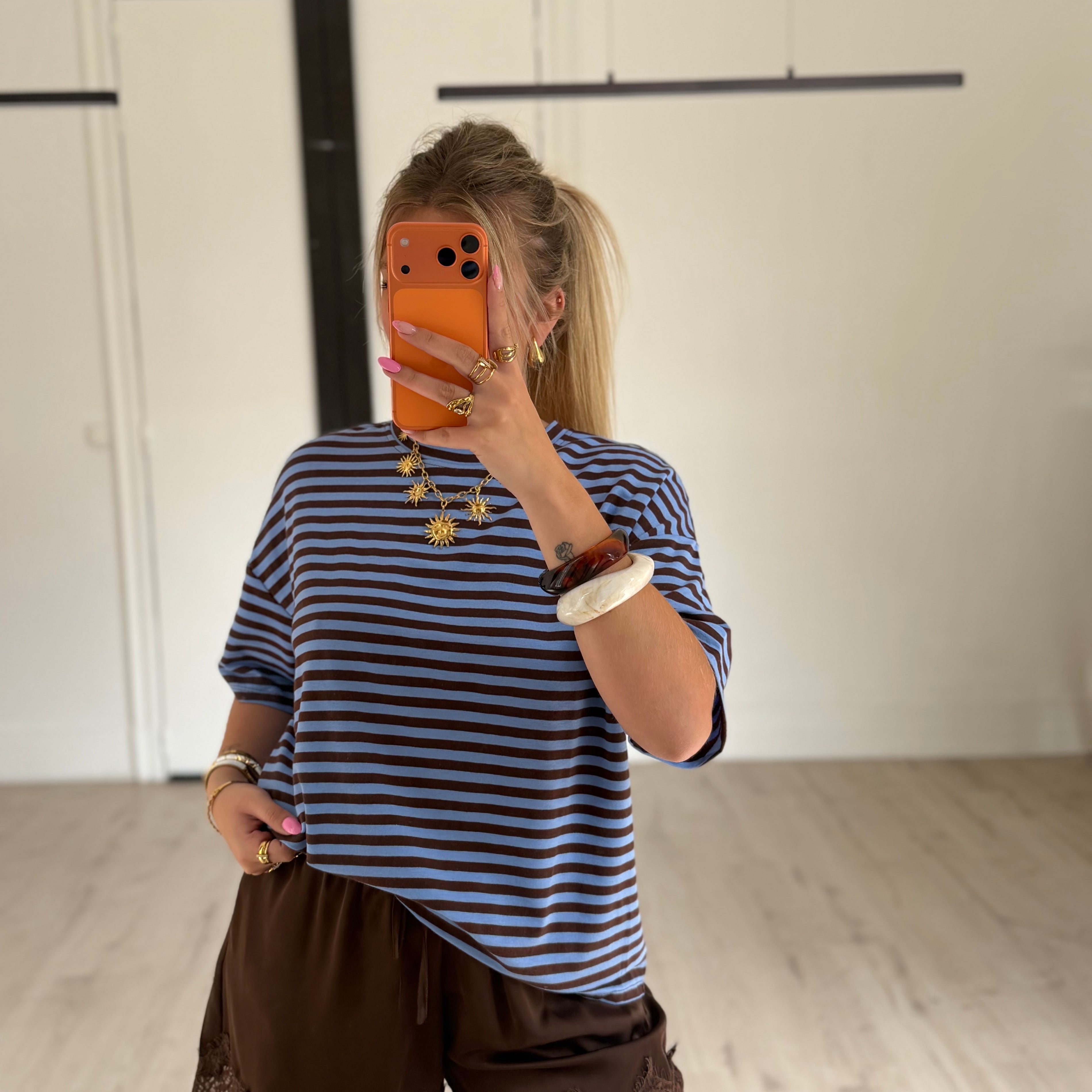 T-shirt marinière Bleu