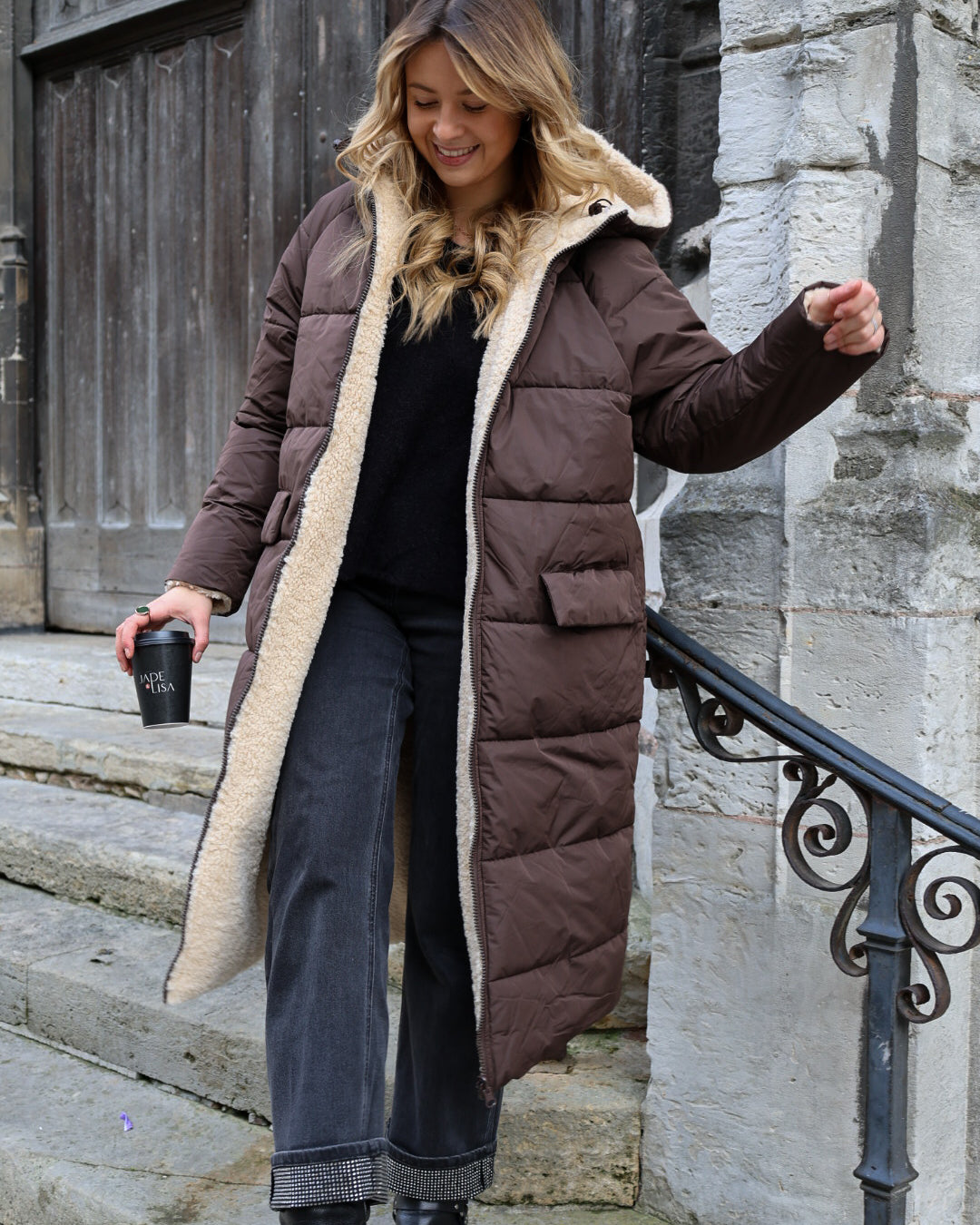 Doudoune réversible choco