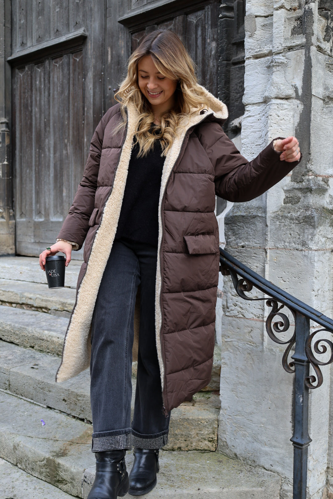 Doudoune réversible choco