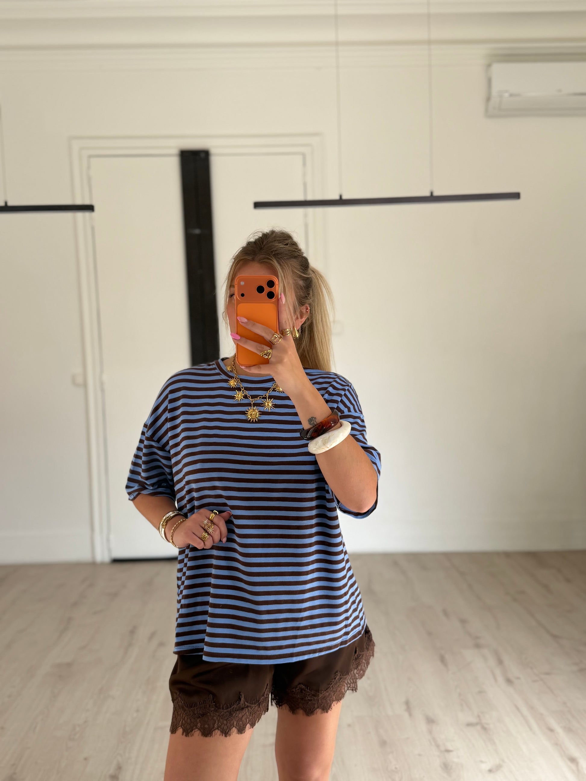T-shirt marinière Bleu