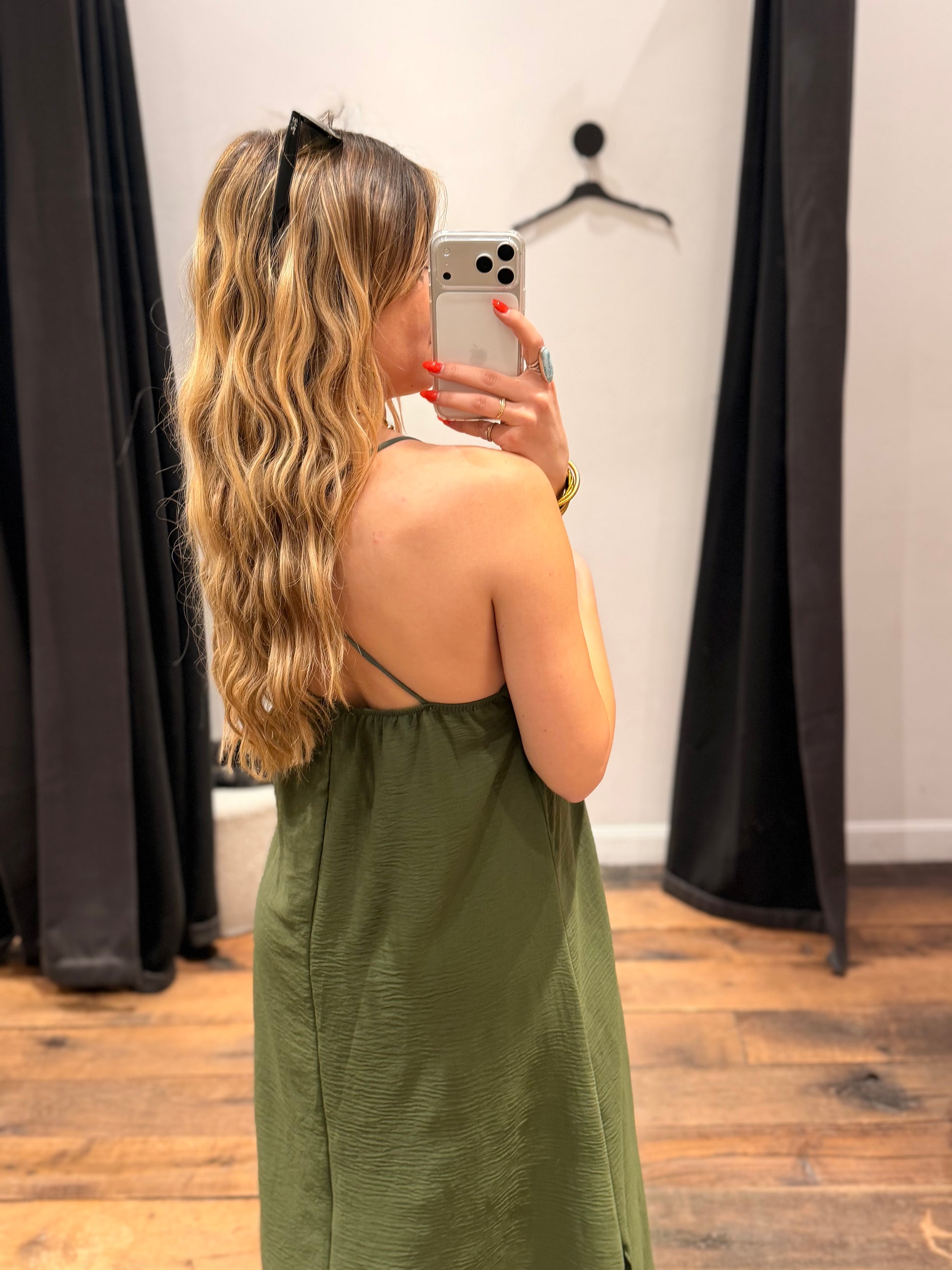 Robe dos croisé uni