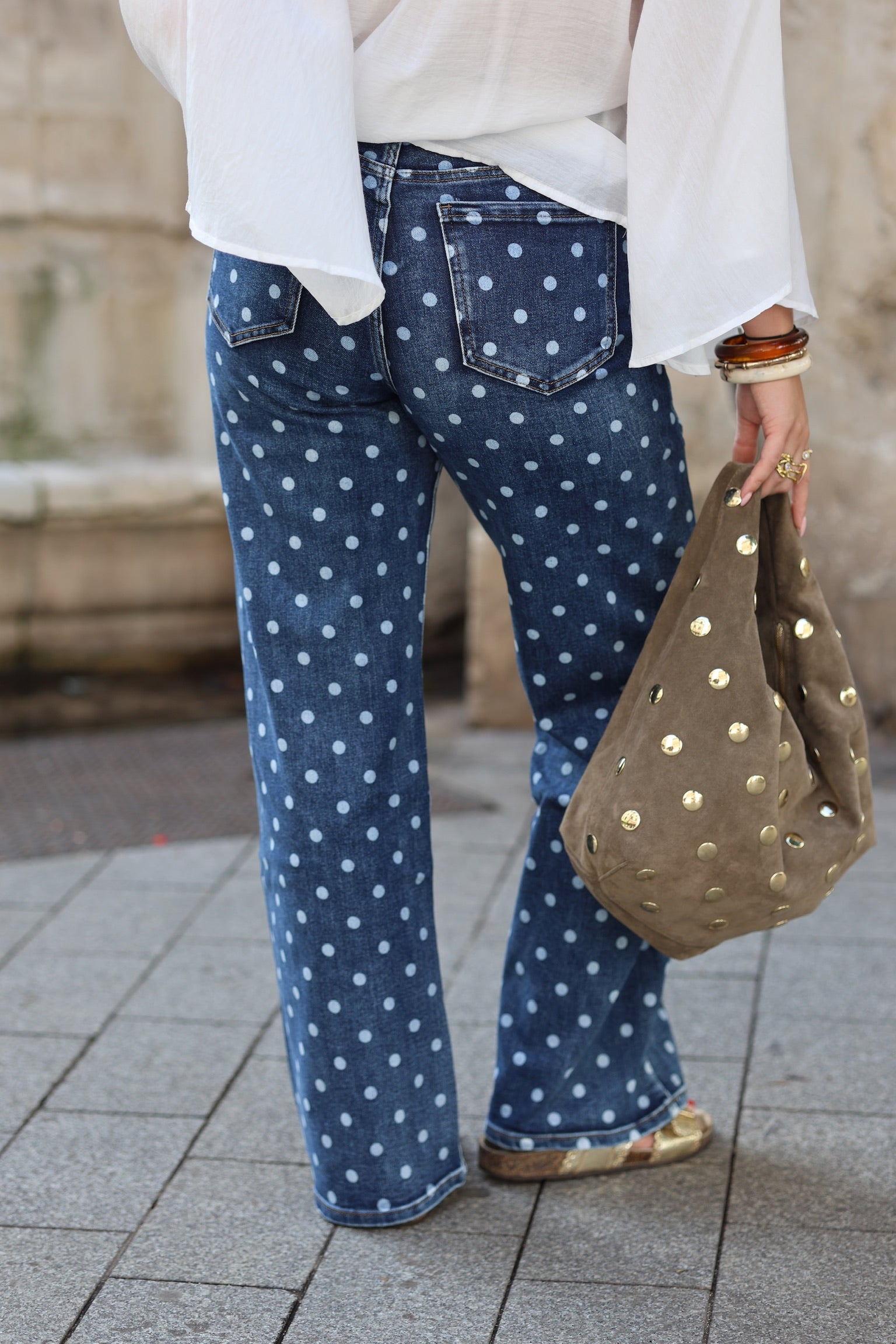 Jeans à pois