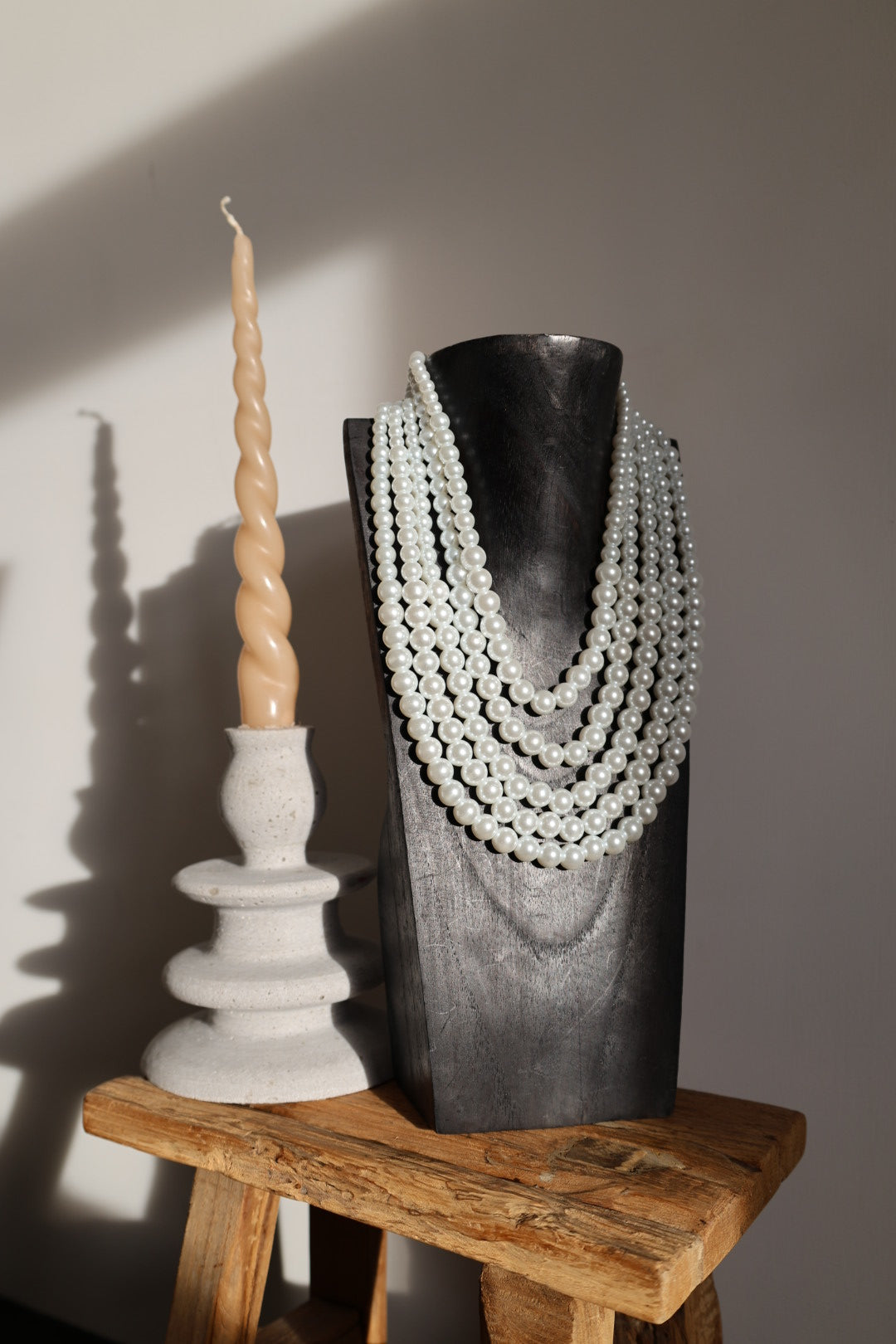 Collier de perles 5 rangs