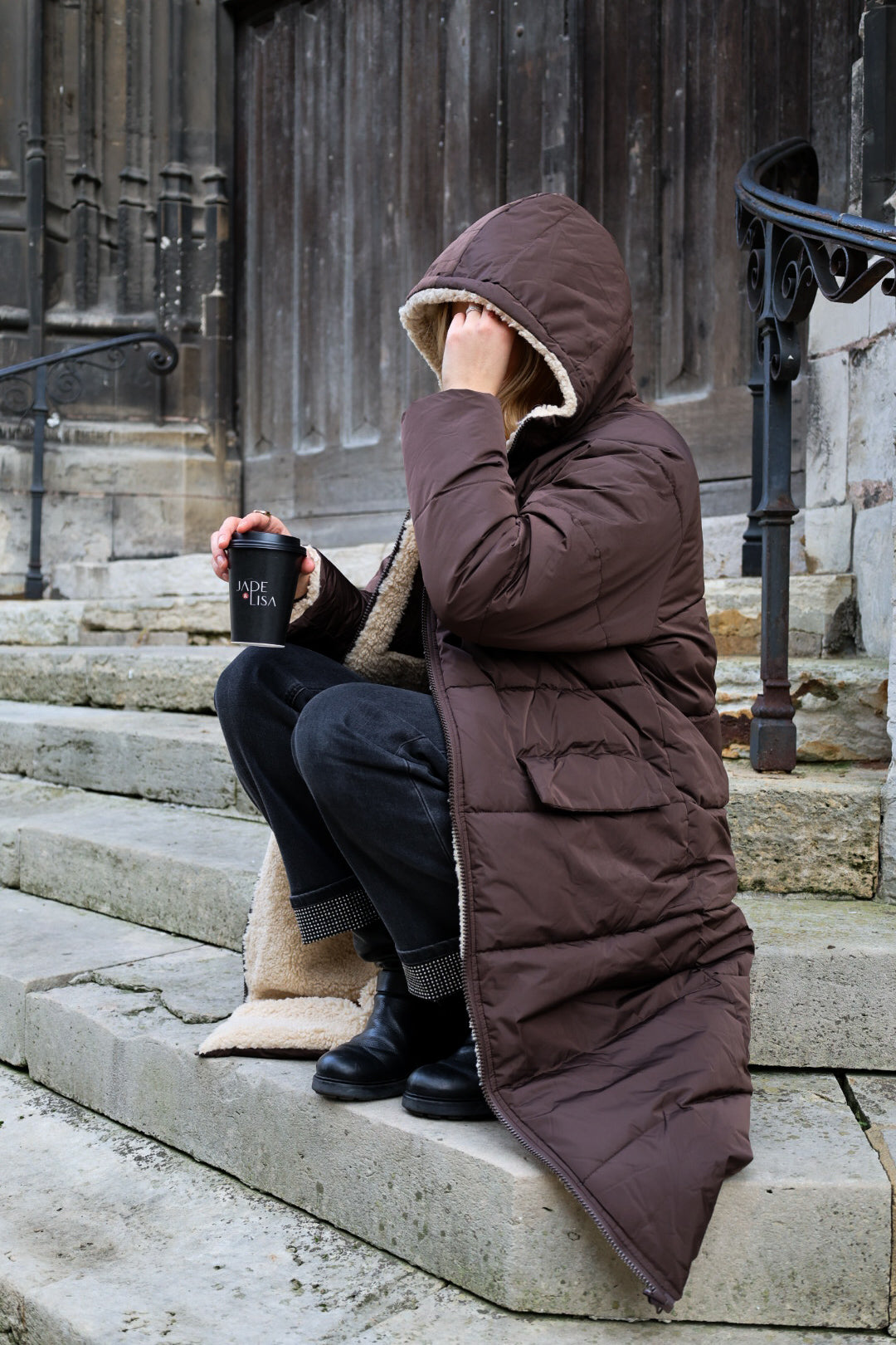 Doudoune réversible choco