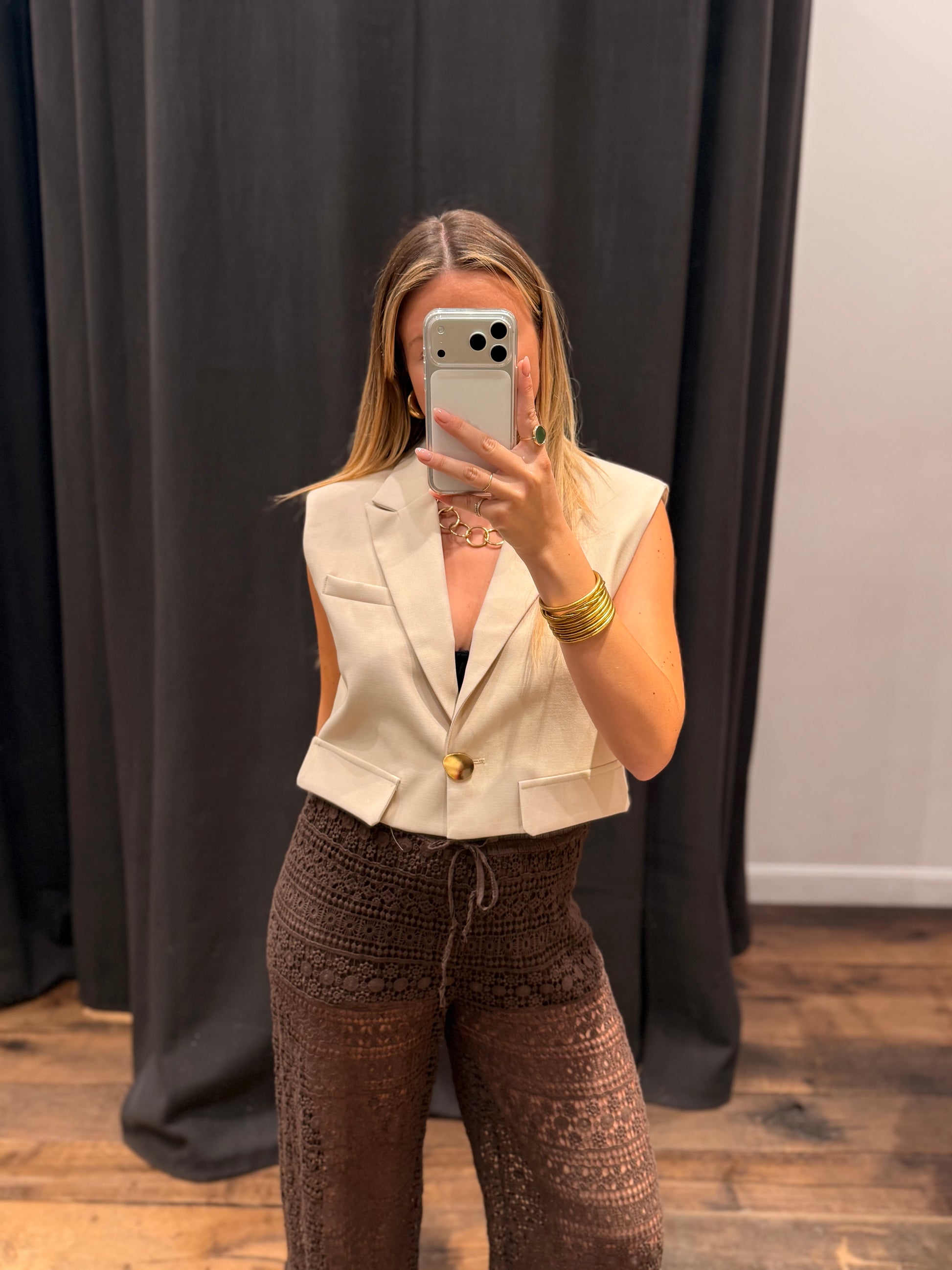 Pantalon « Emma » ajouré