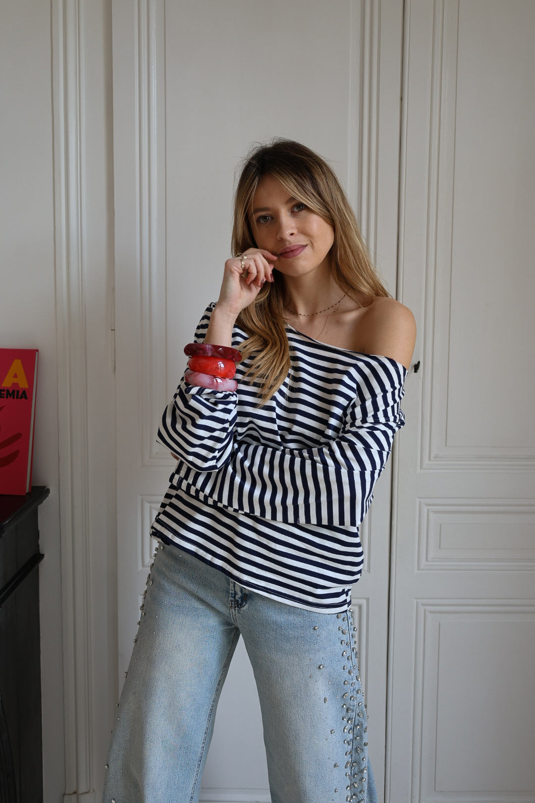 t-shirt rayé manches longues