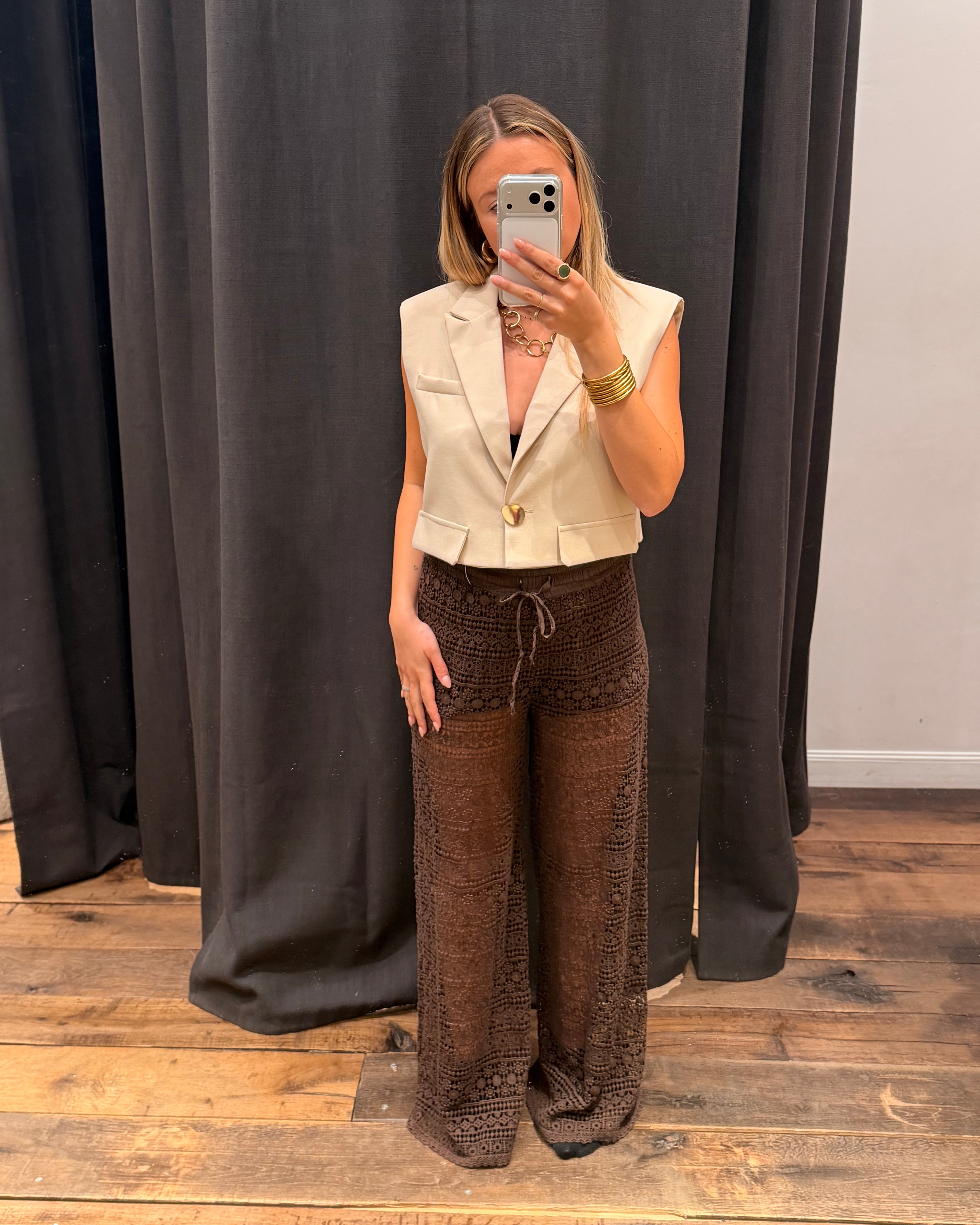 Pantalon « Emma » ajouré