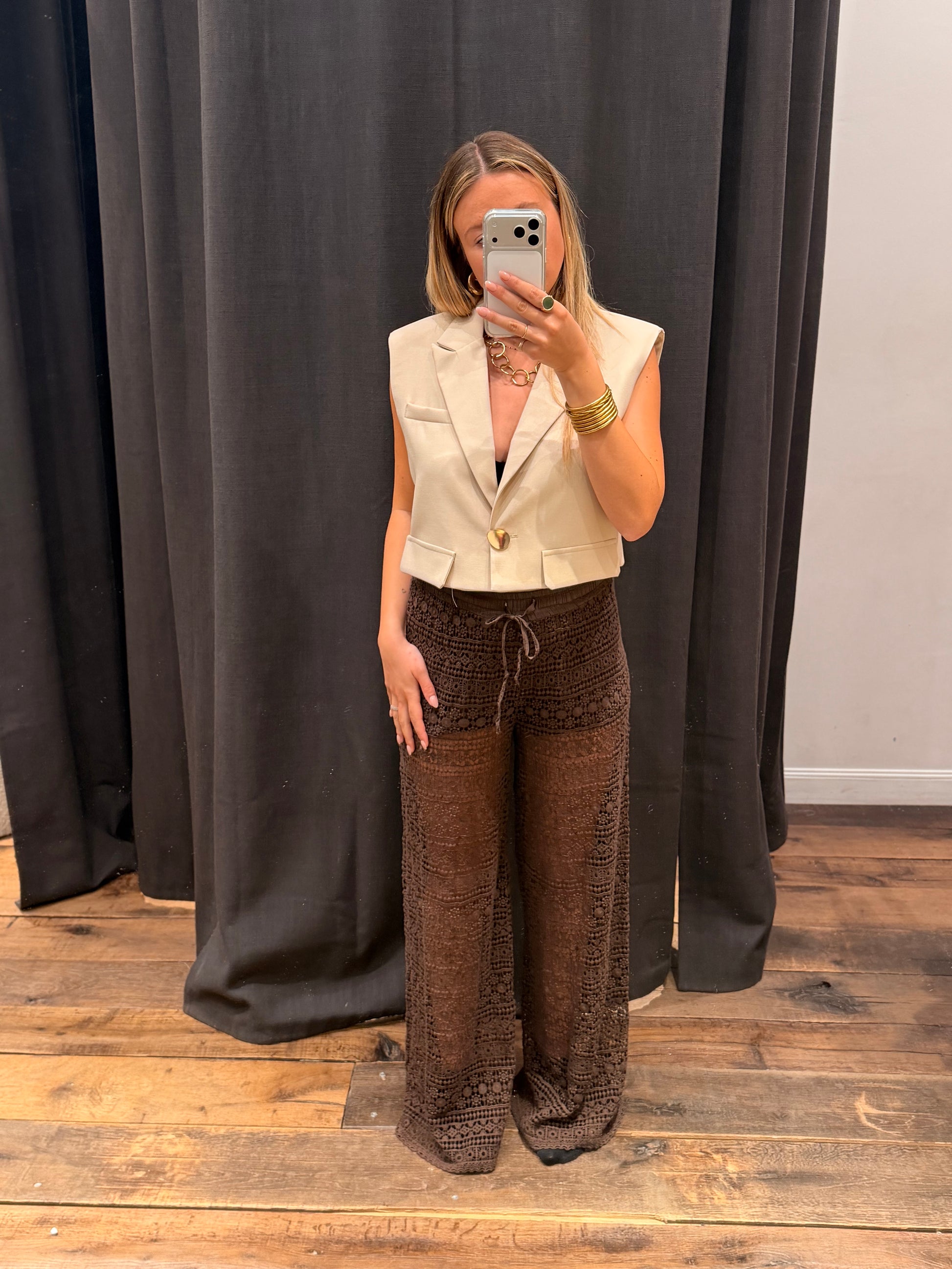 Pantalon « Emma » ajouré