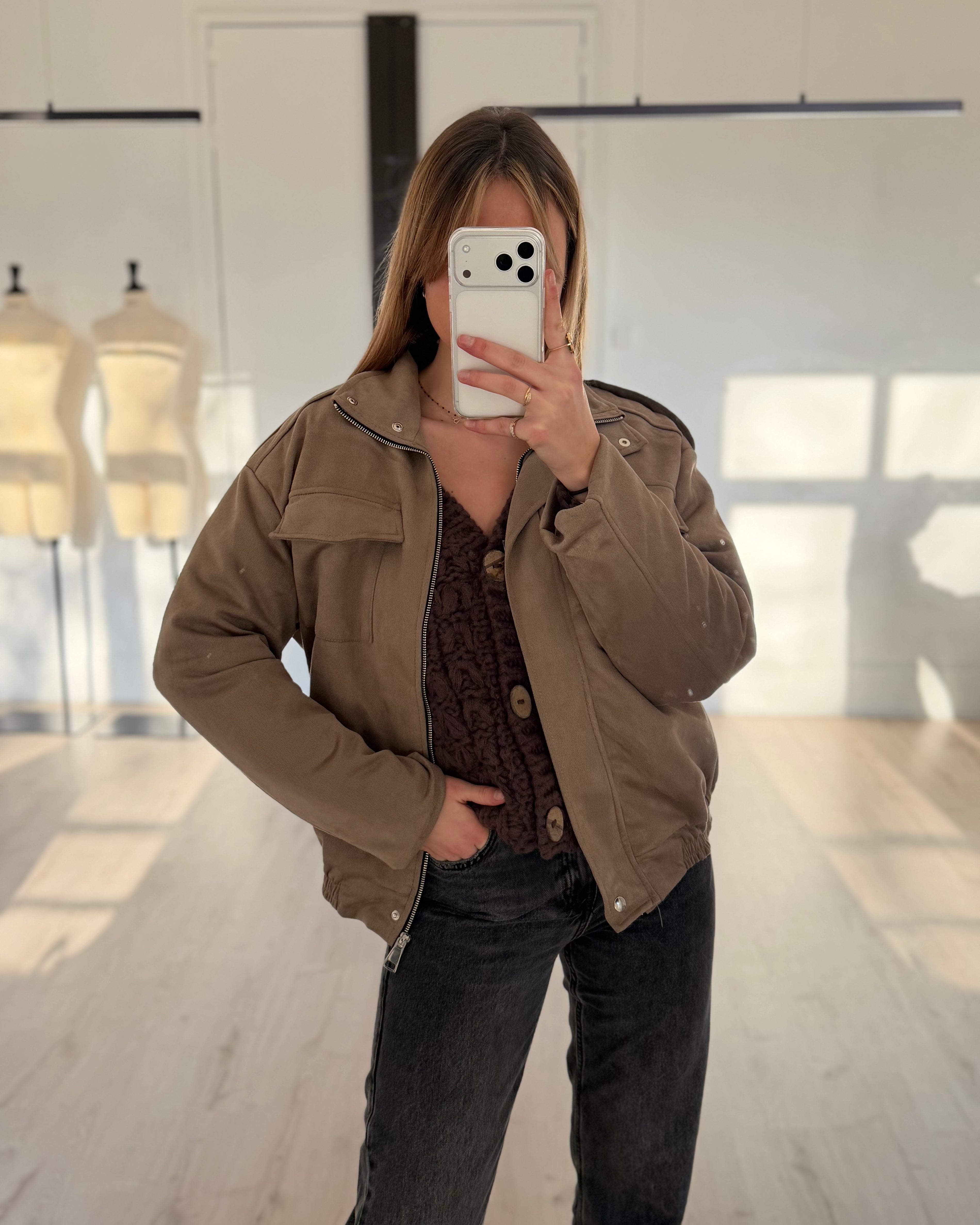 Veste en suédine