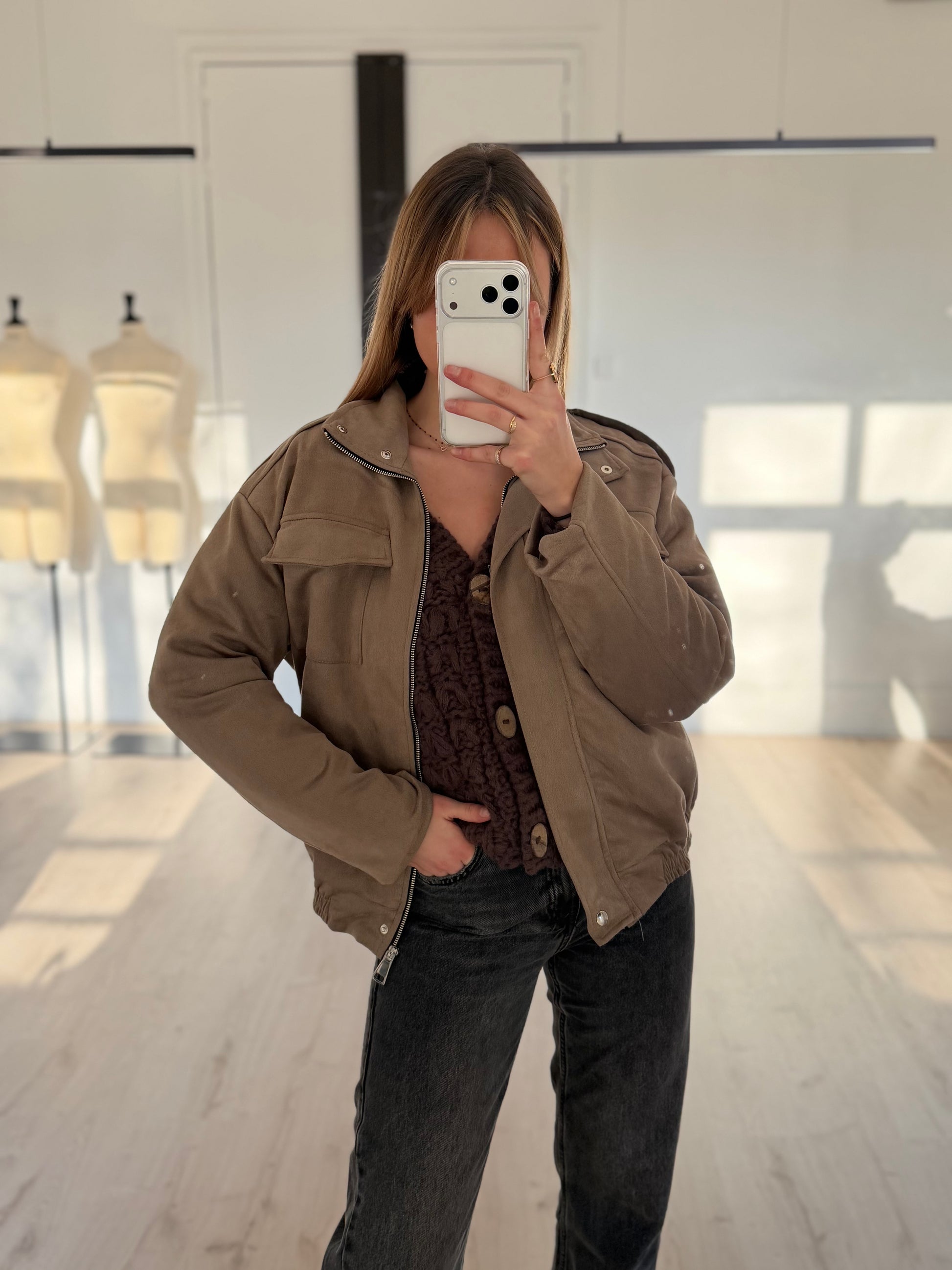 Veste en suédine
