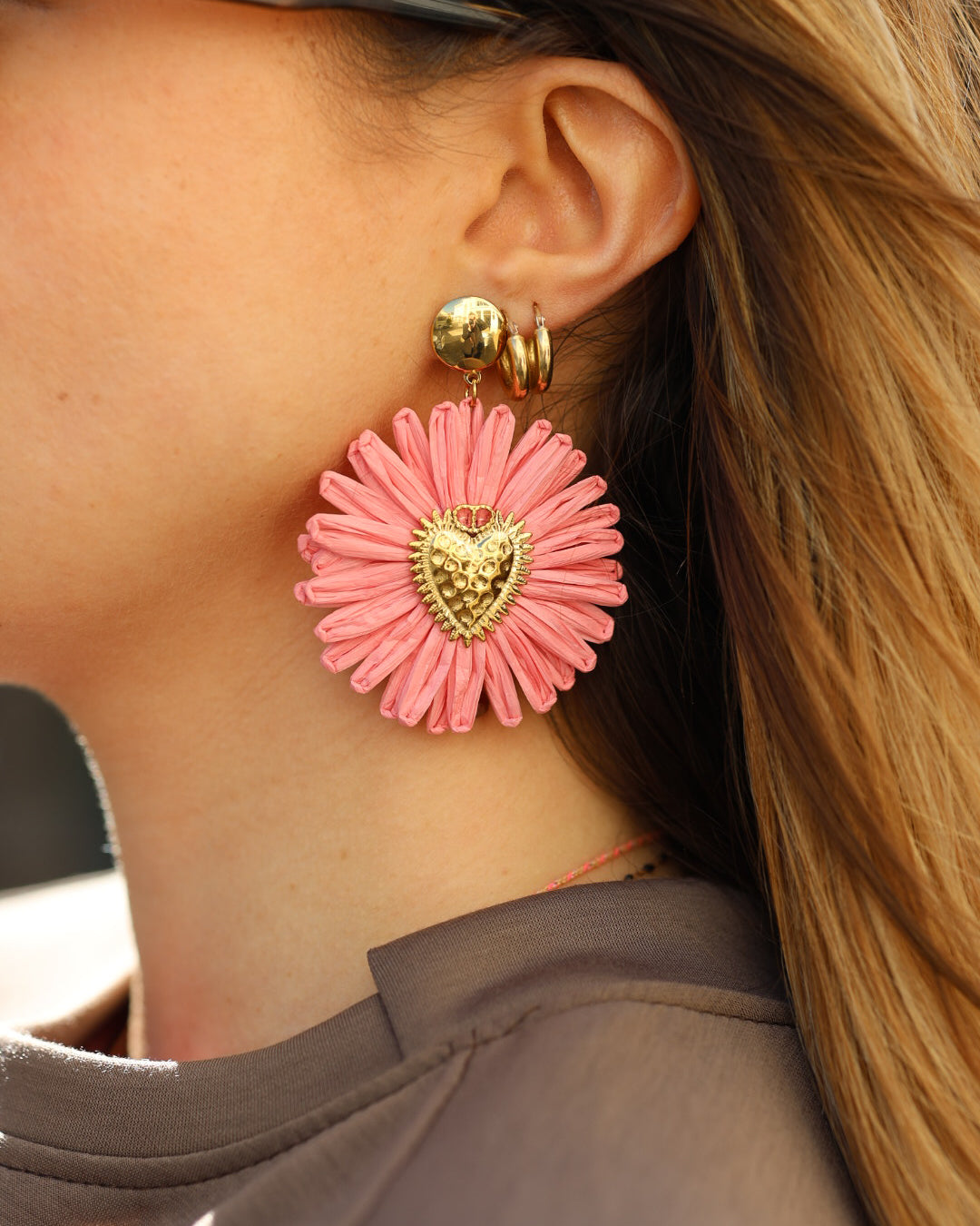 boucles d'oreille fleur