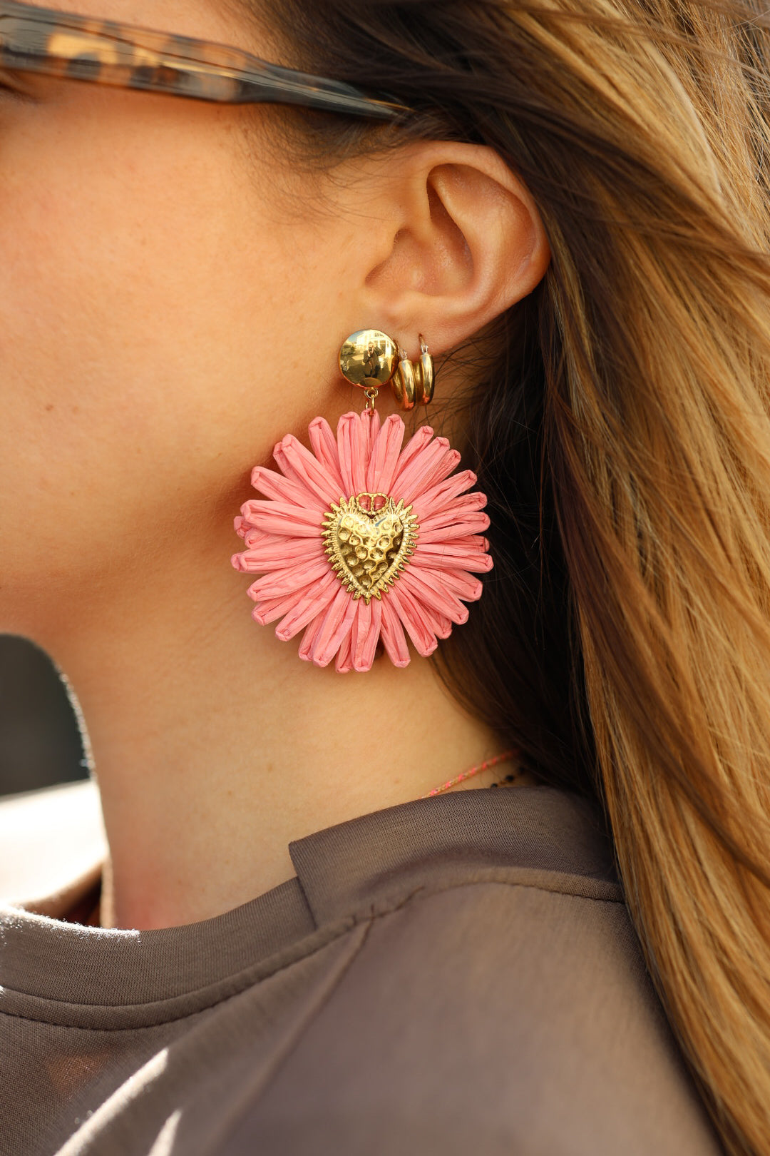 boucles d'oreille fleur
