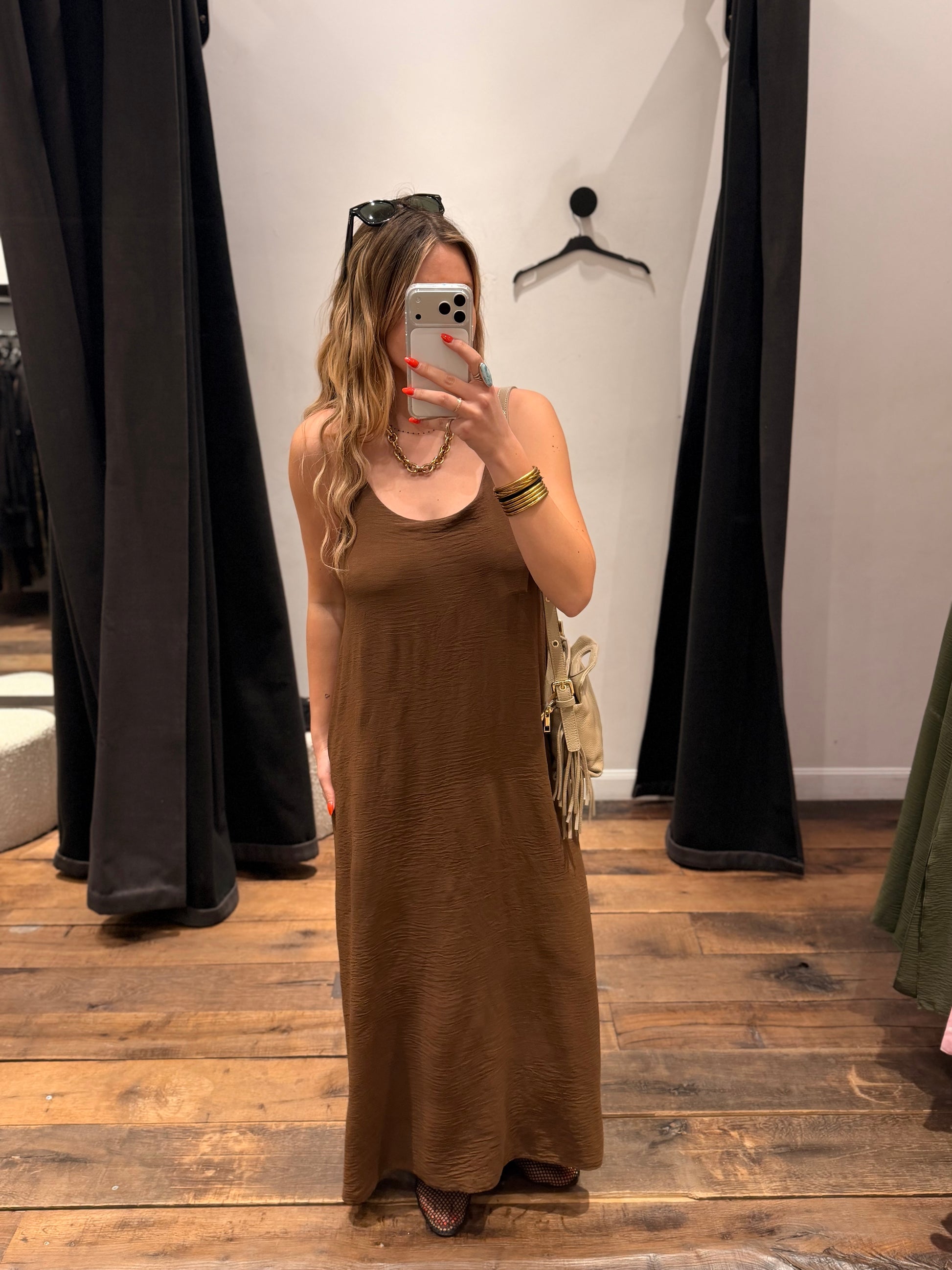 Robe dos croisé uni