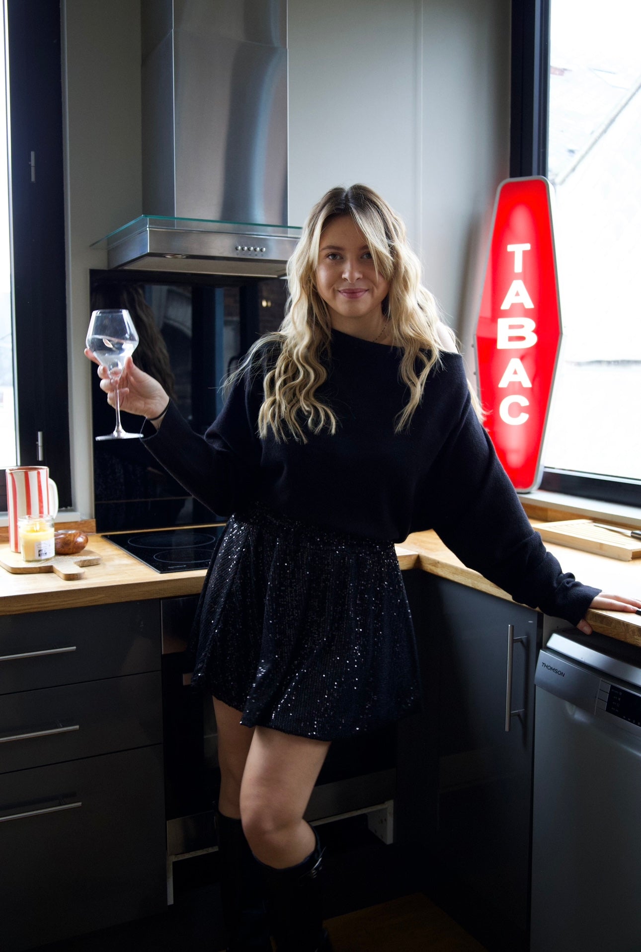 Jupe patineuse à sequin