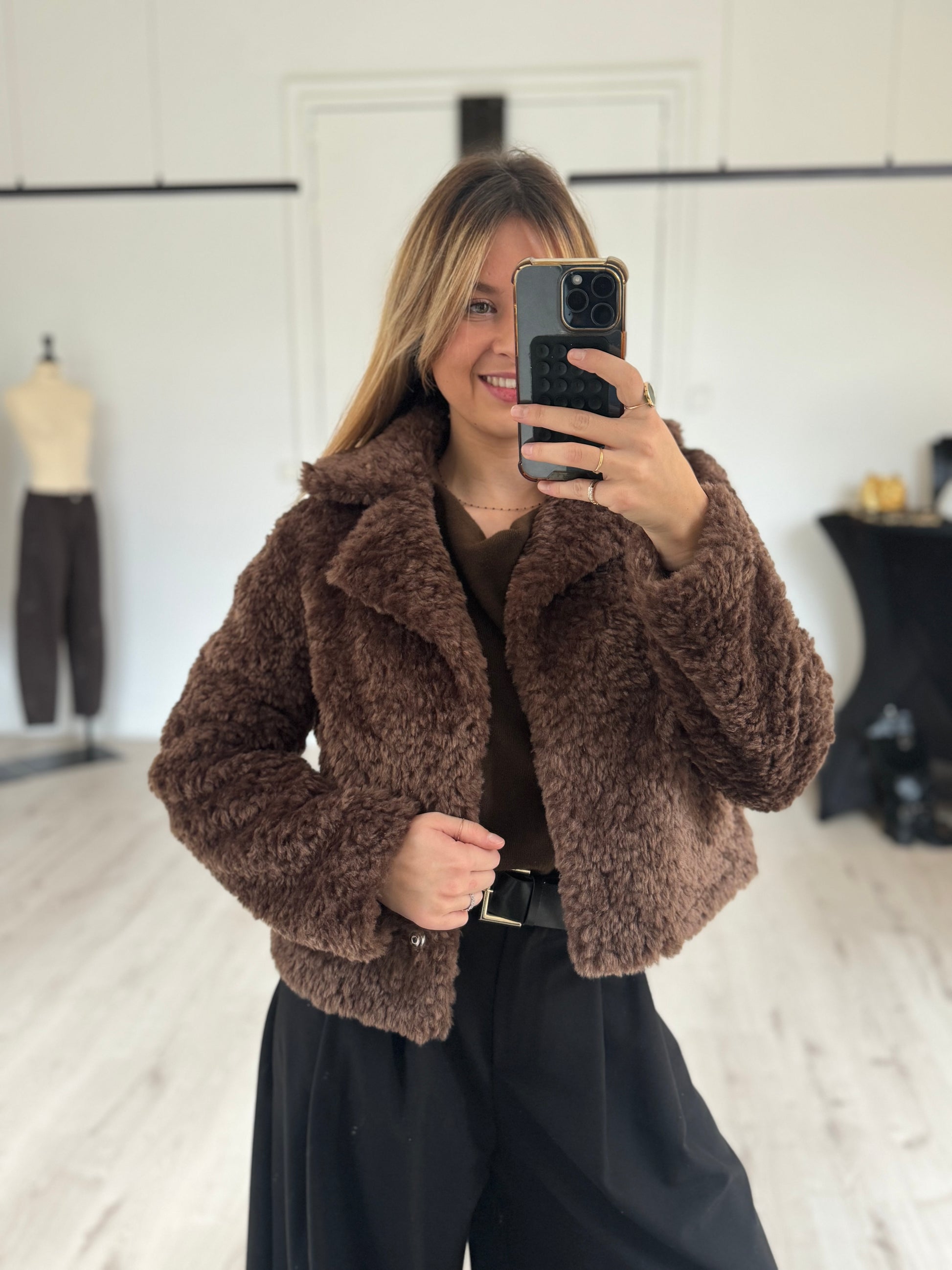 Veste mouton chocolat