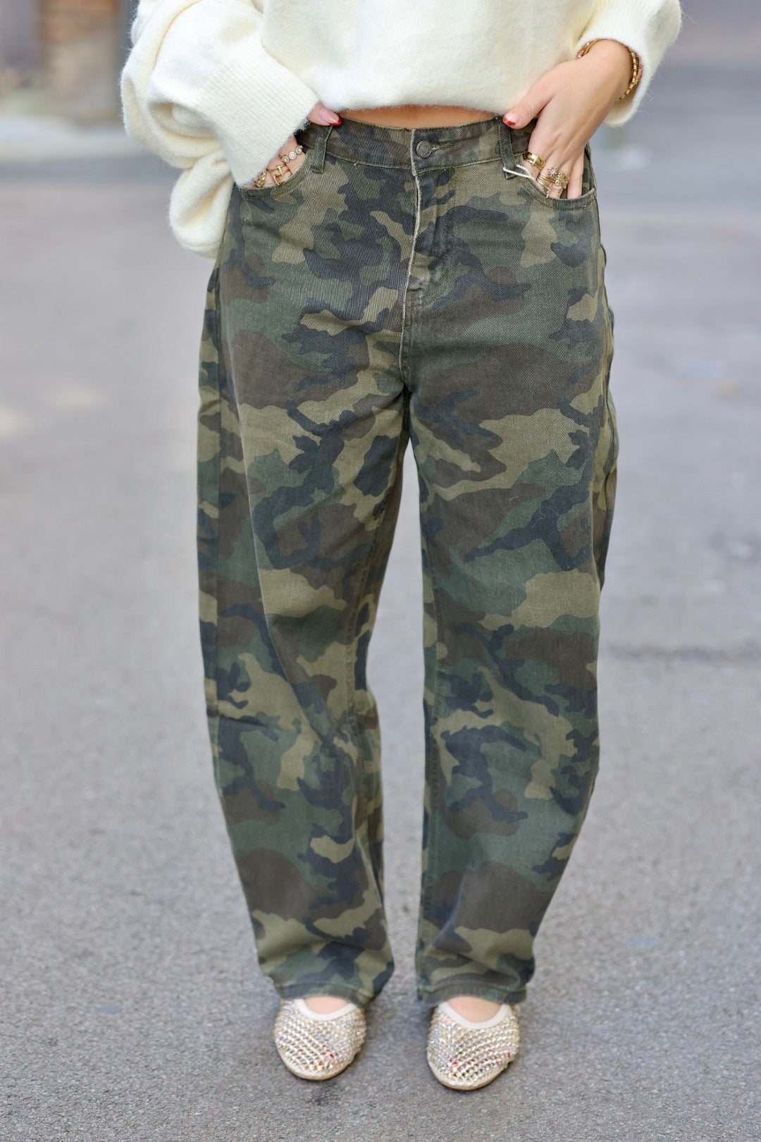 Jeans baggy militaire