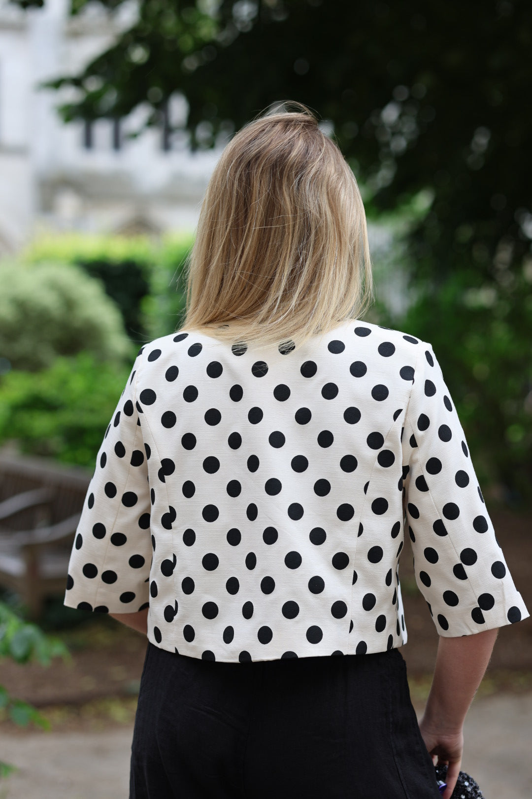 Veste croisée à pois