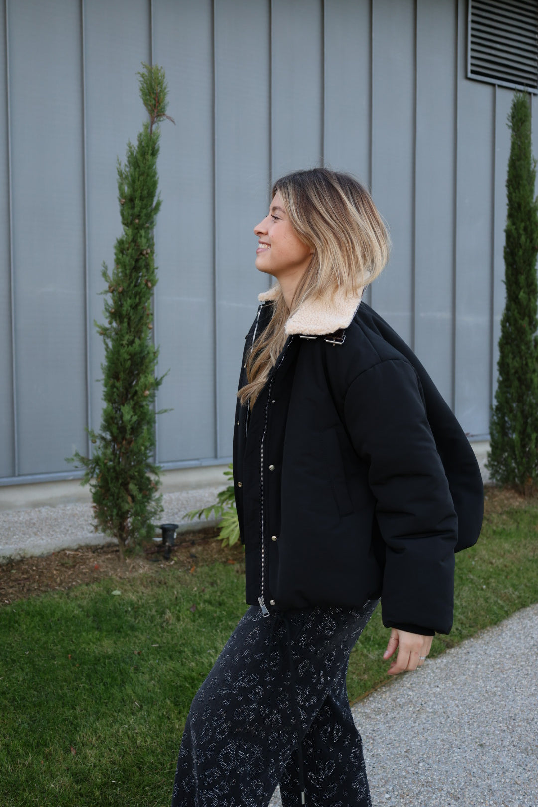 blouson bombers noir "jade"