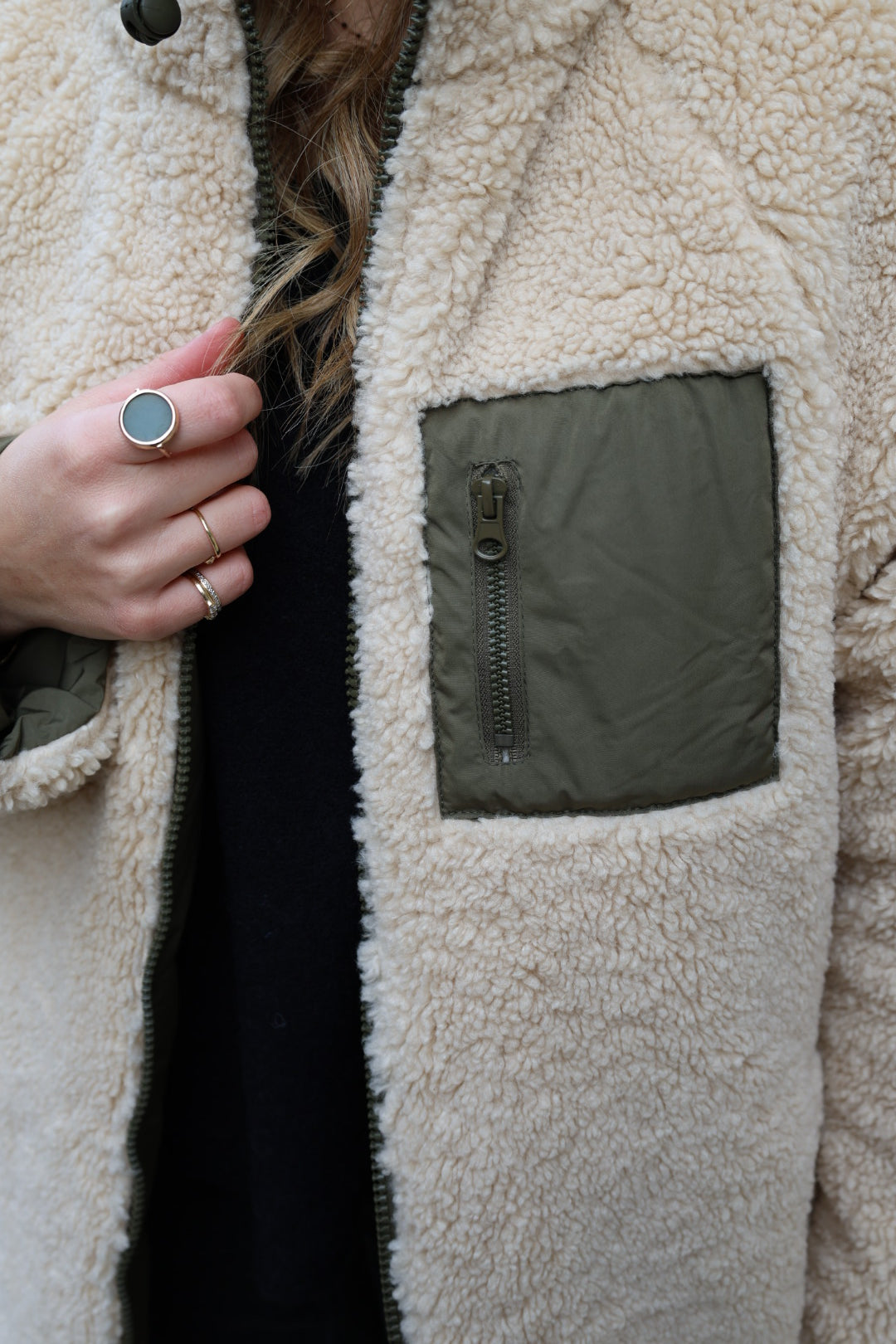 Doudoune réversible kaki