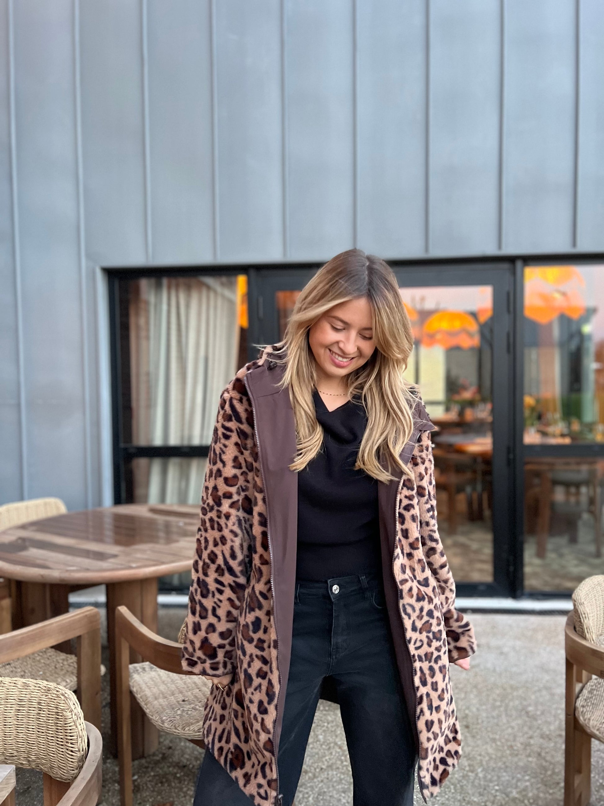 Parka longue réversible