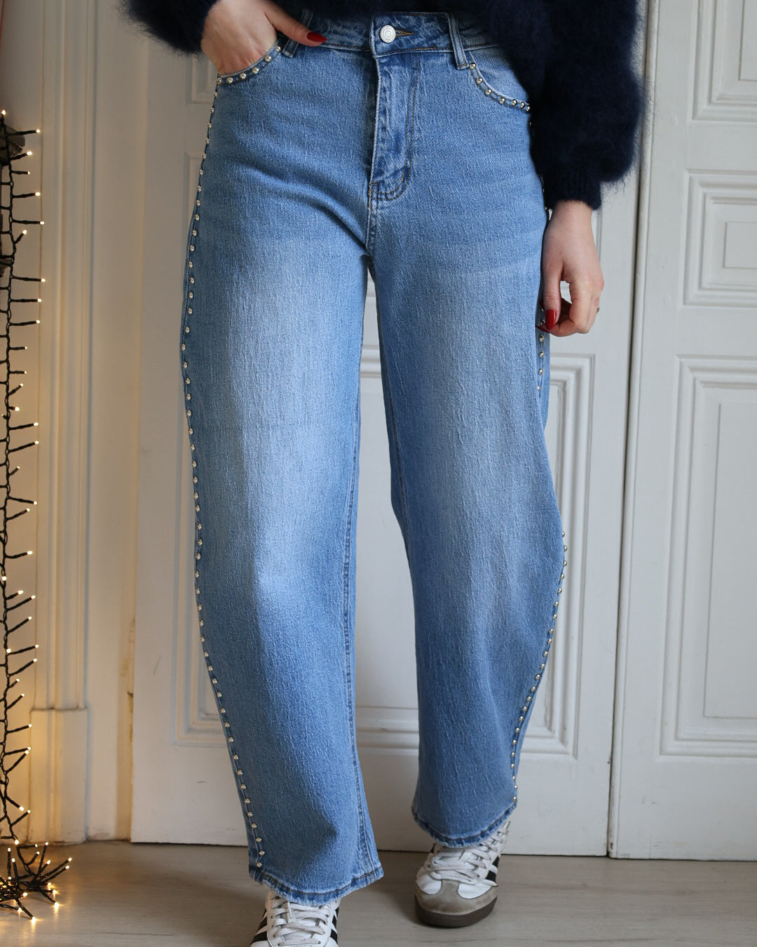 Jeans ballon à clou